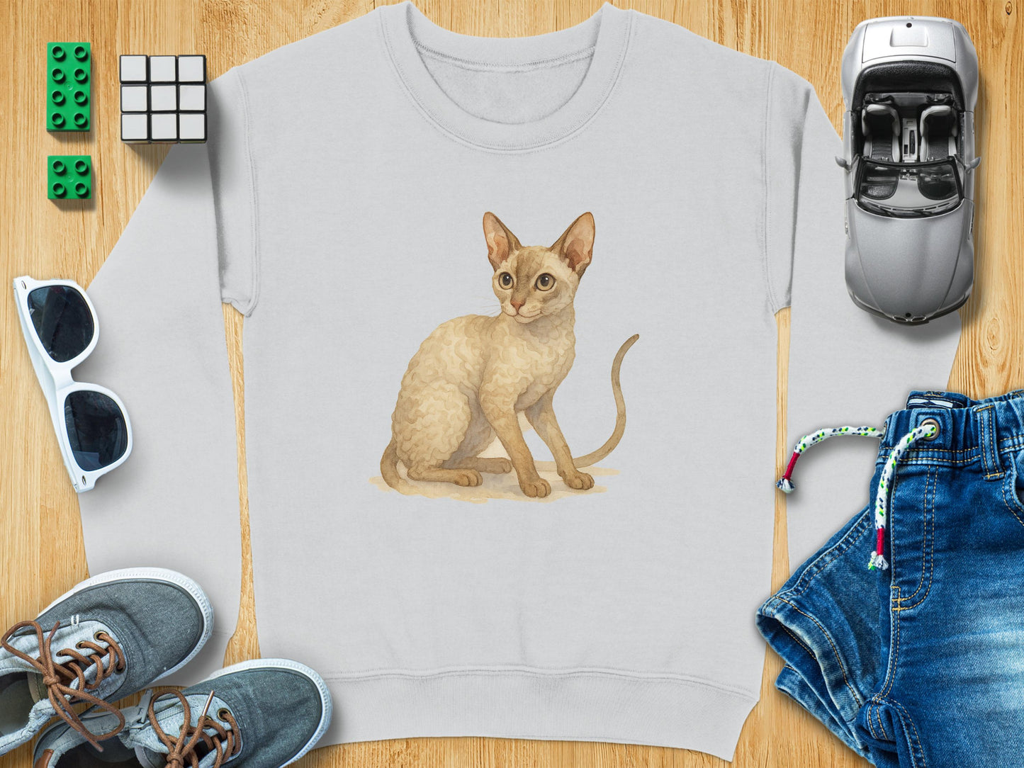 Cute Kitty Graphic Printed Casual Pullover product