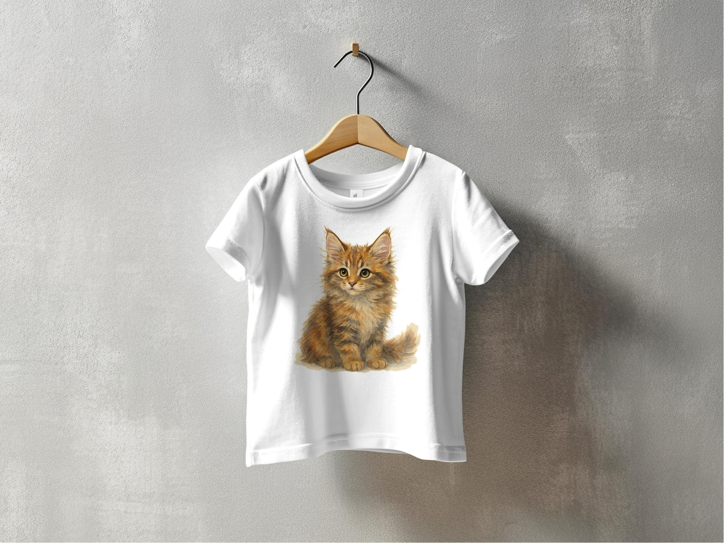 Adorable Kitten Printed Short Sleeve Kids T-Shirt product