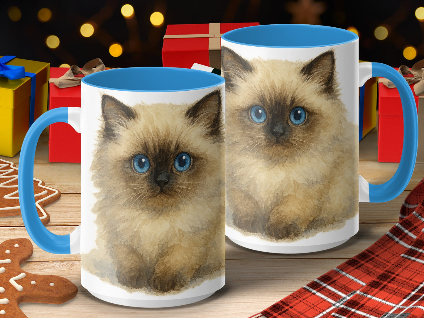Cute Blue Eyed Kitten Coffee Mug Christmas Gift product