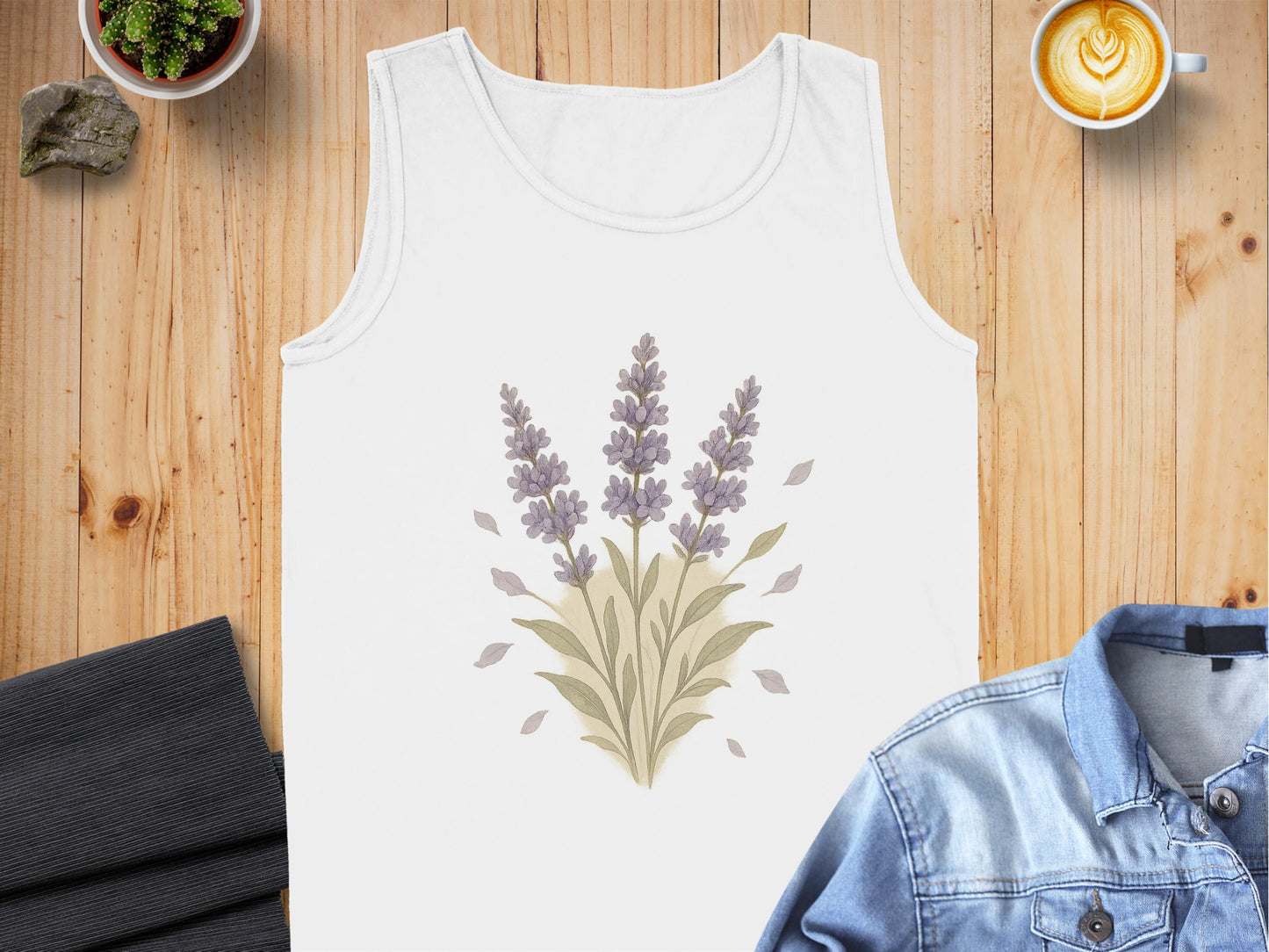 Lavender Floral Graphic Women's Tank Top product type