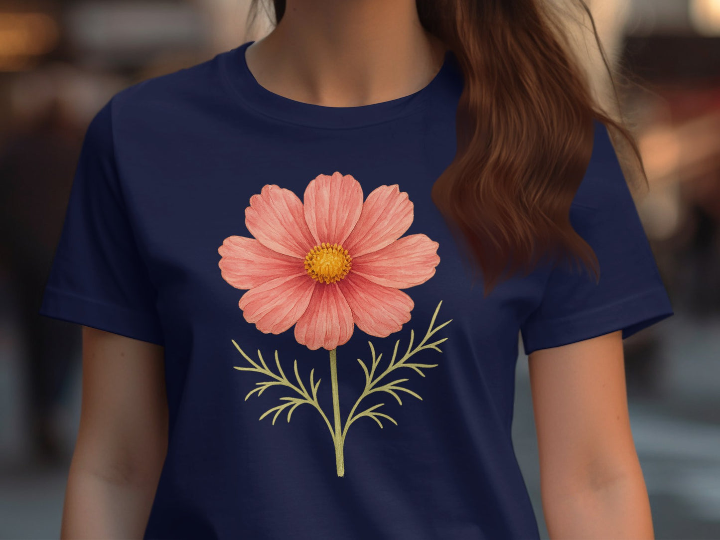 Beautiful Pink Flower Graphic Tee Shirt product type
