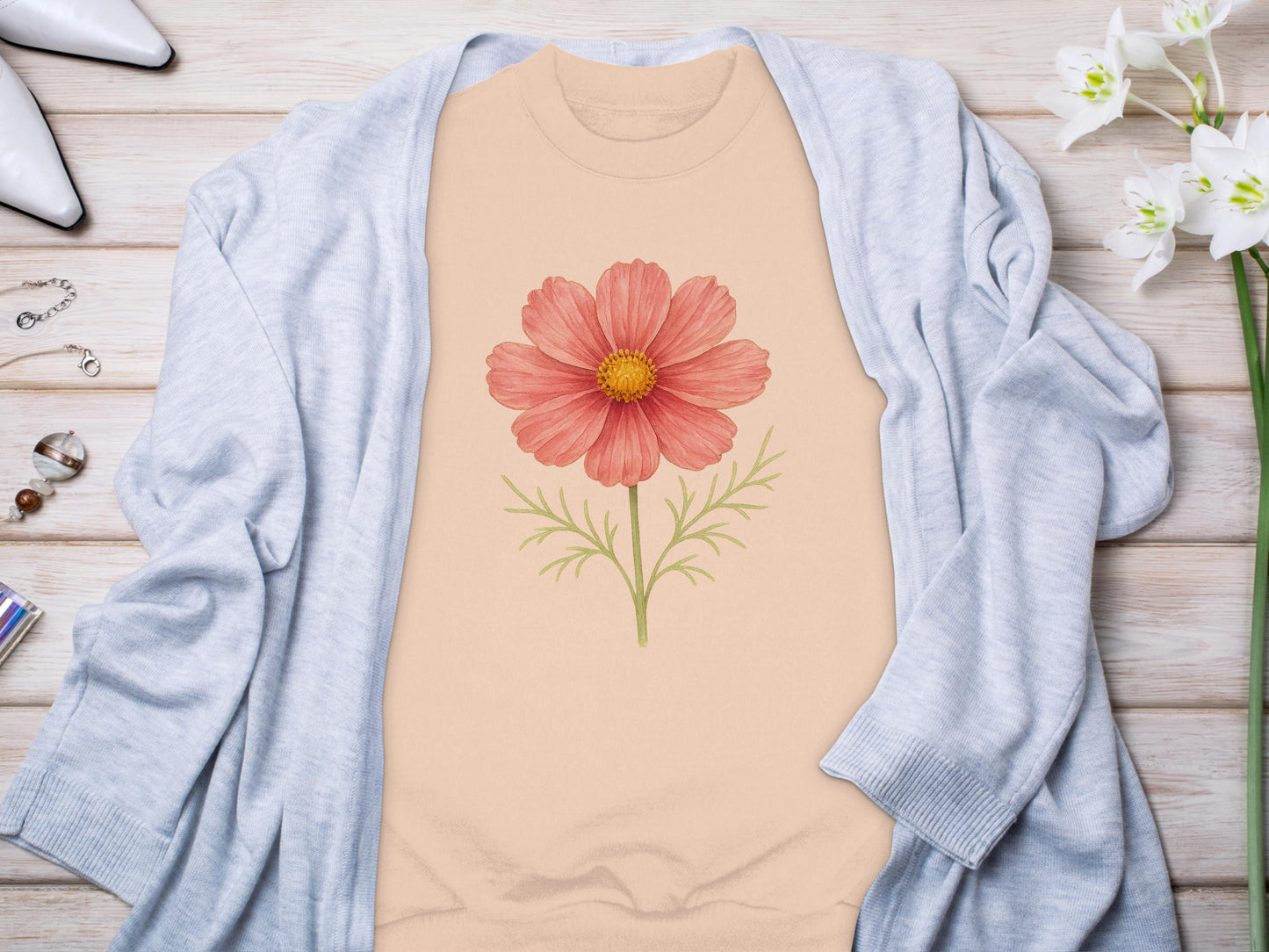 Floral Print Casual Crewneck Sweatshirt product type