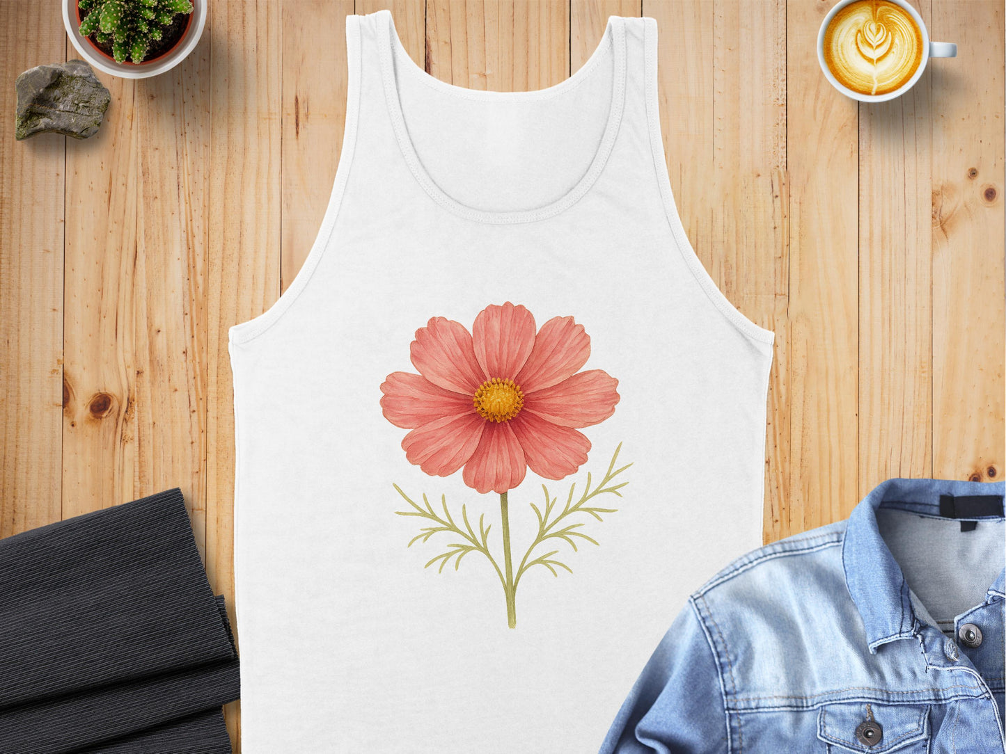 Beautiful Pink Flower Graphic Tank Top product type