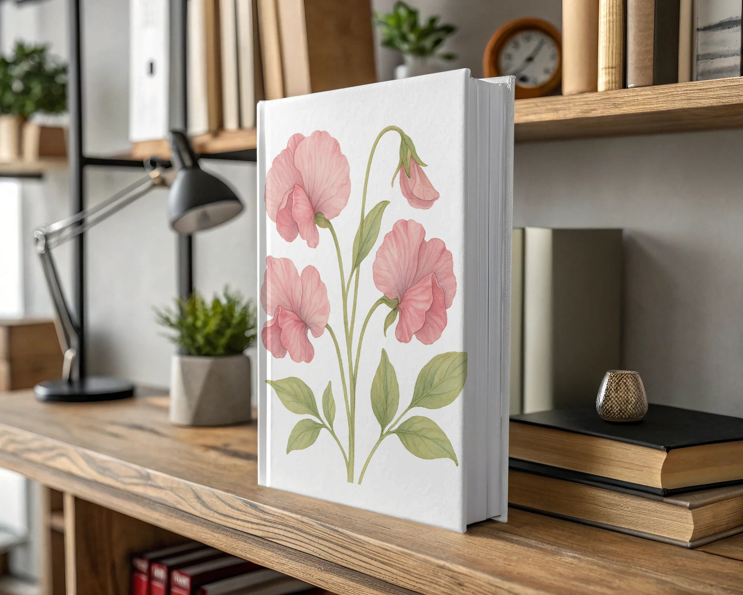 Pink Floral Design Hardcover Book product