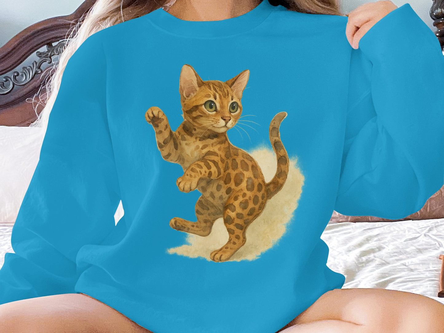 Adorable Cat Design Long Sleeve Top product type