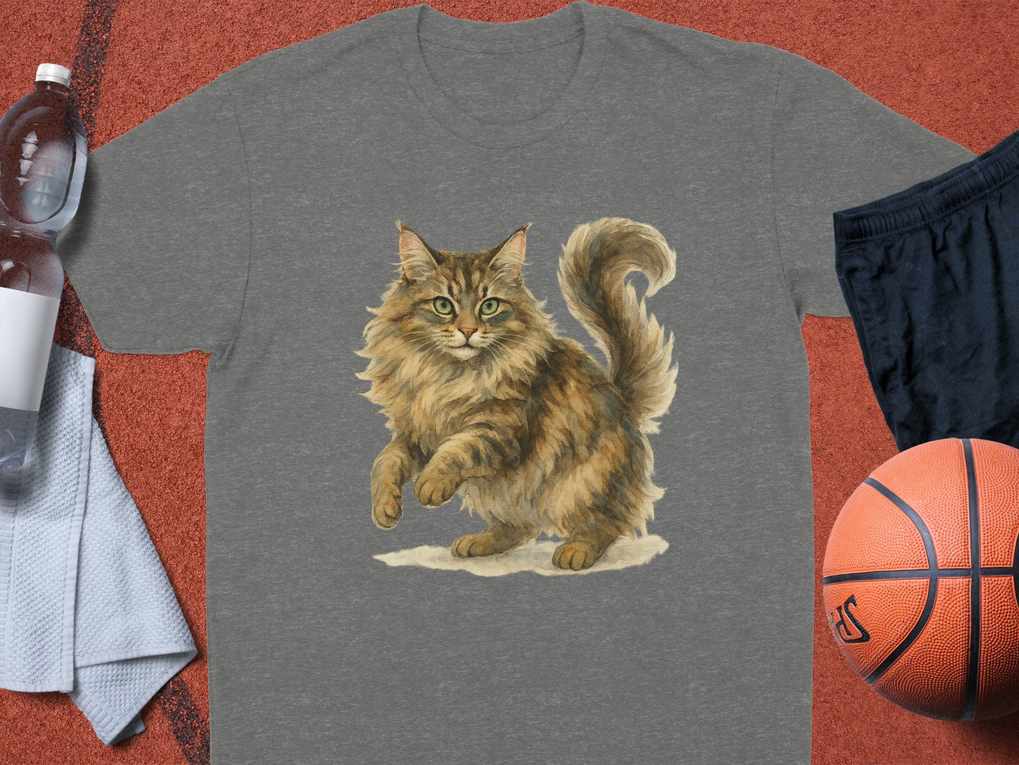 Curious Cat Graphic Printed T-shirt Athletic Product