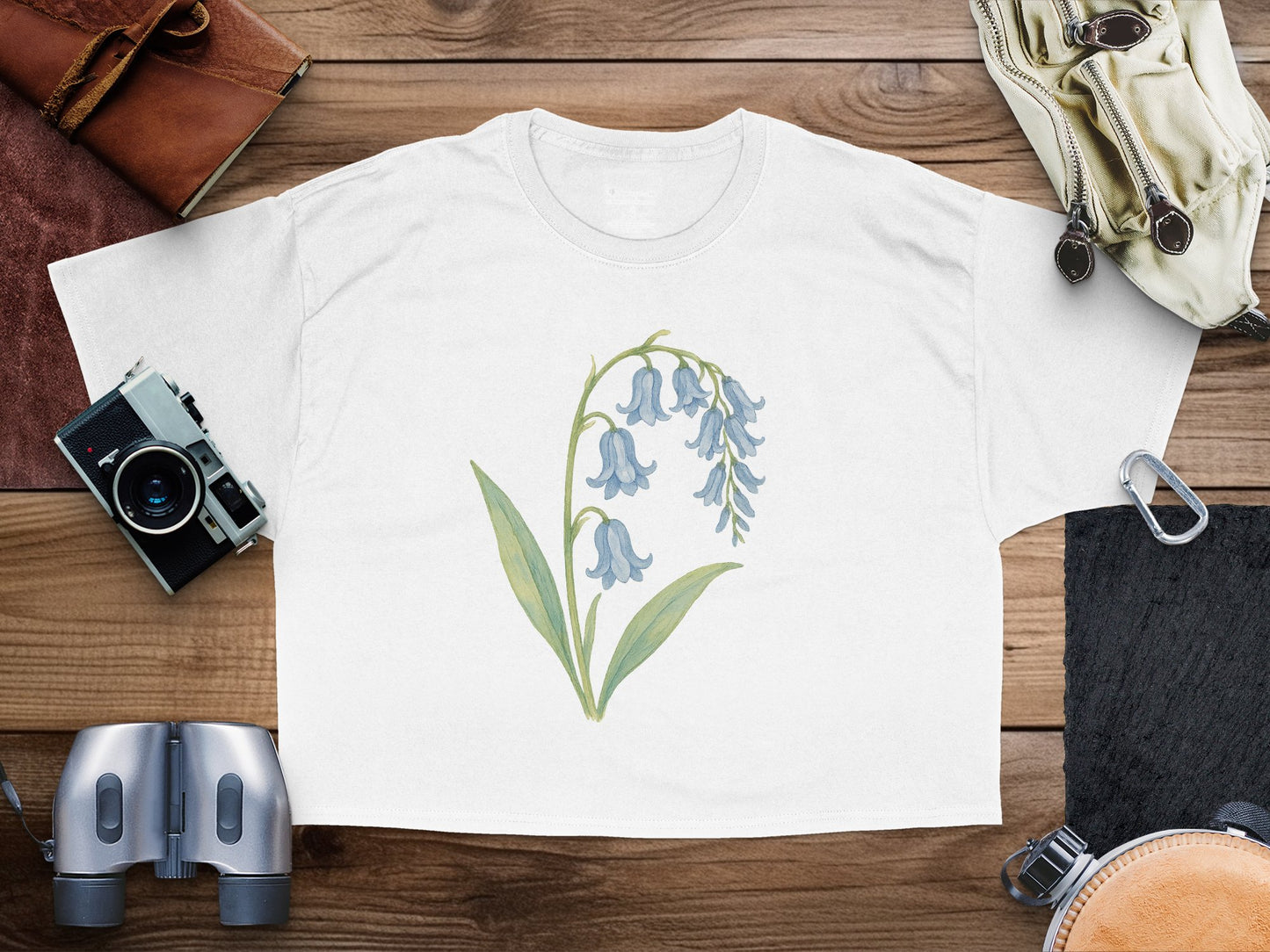 Bluebell Floral Design on White Shirt product