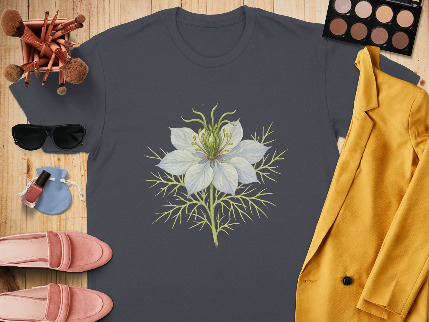 Floral Design Graphic Tee T-Shirt Stylish Casual product