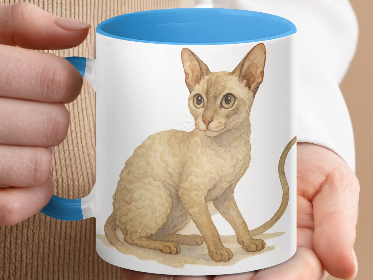 Adorable Blue Handled Cat Lover's Mug Product