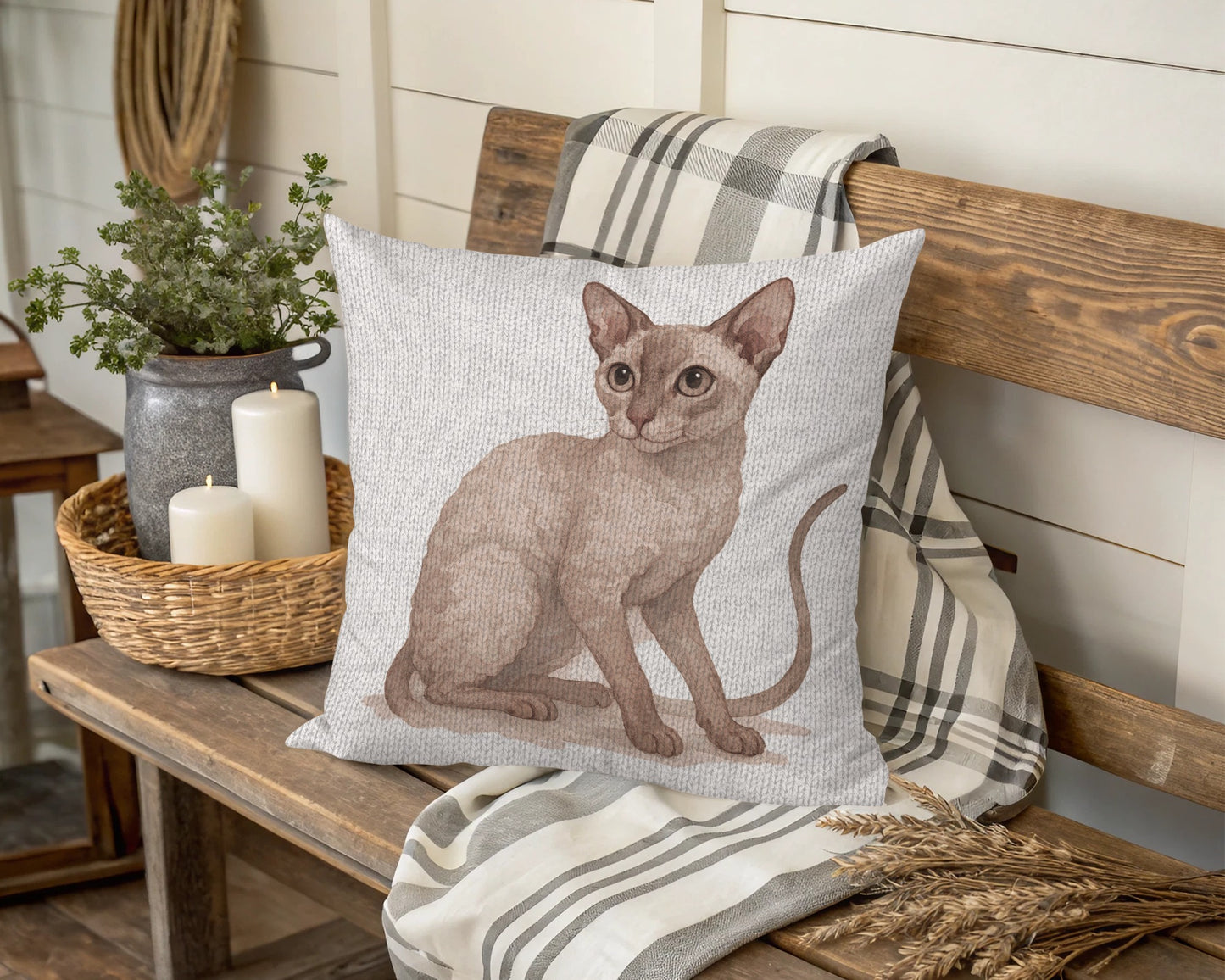 Adorable Cat Print Decorative Throw Pillow product