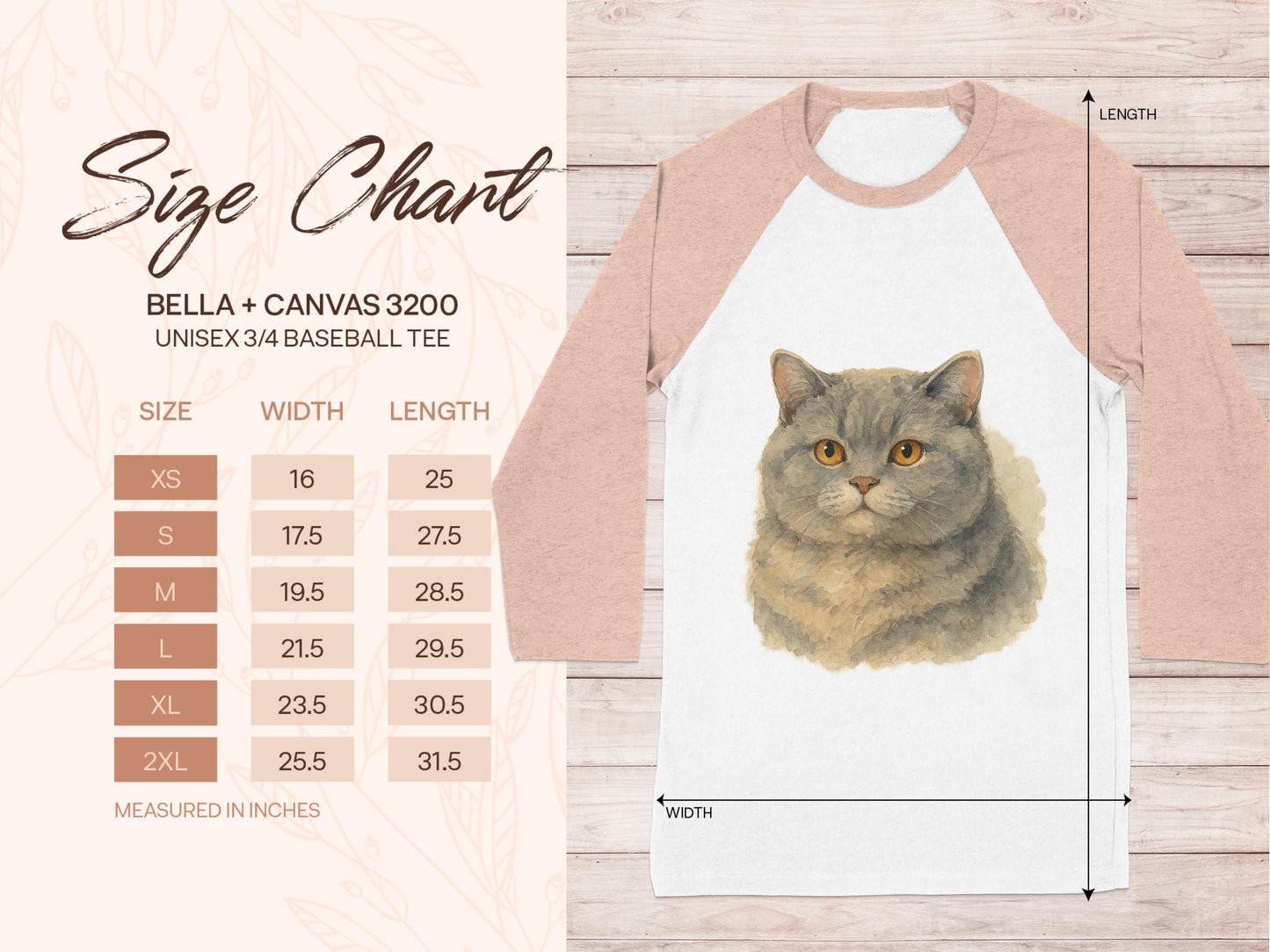 Cute Cat Graphic Unisex 3/4 Baseball Tee product type