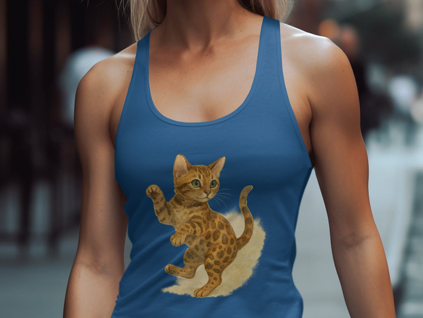Cute Leopard Spotted Kitten Graphic Tank Top product type
