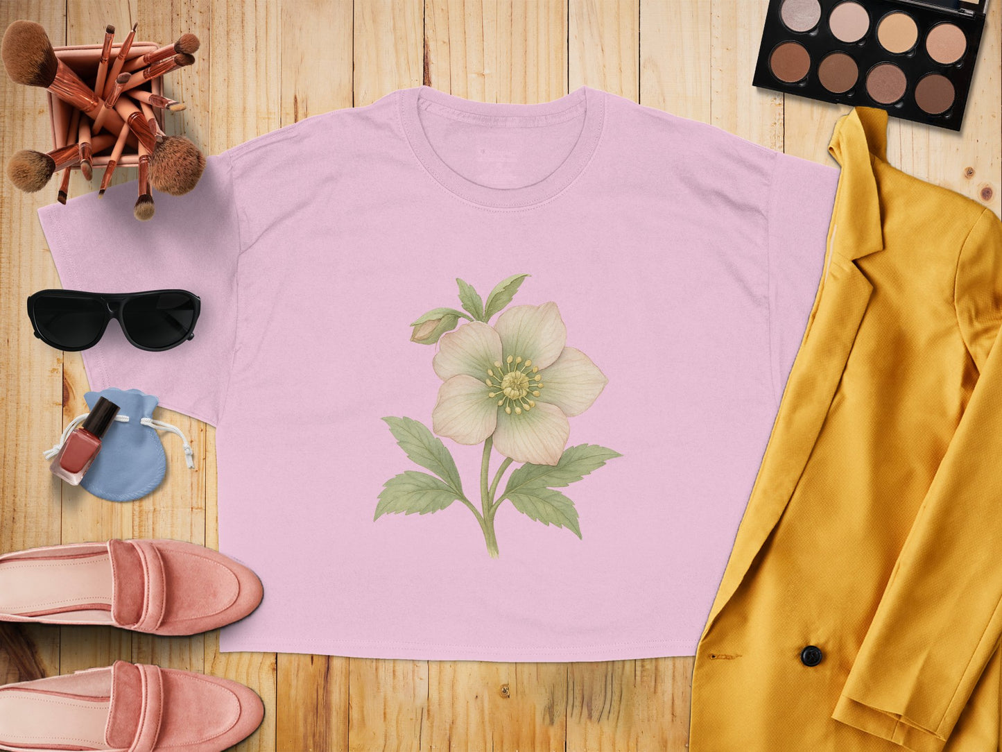 Floral Graphic Pink T-Shirt for Casual Wear product
