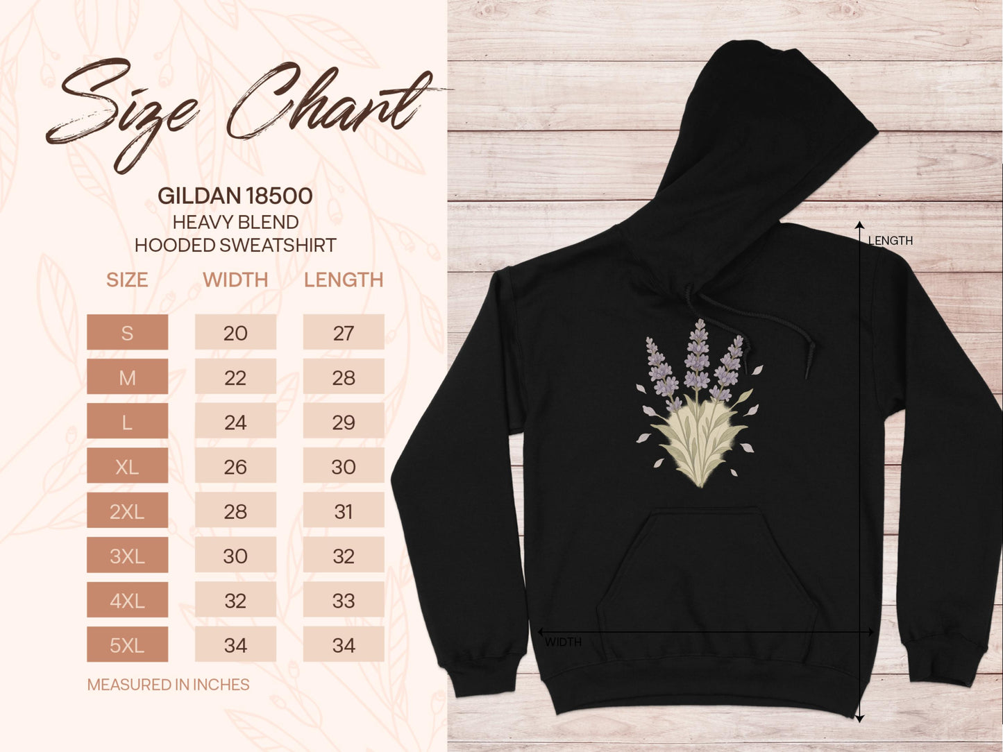 Lavender Bouquet Graphic Hooded Sweatshirt product