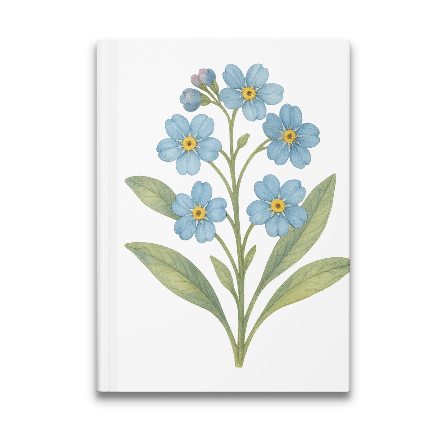 Beautiful Blue Floral Design Illustrated Notebook product