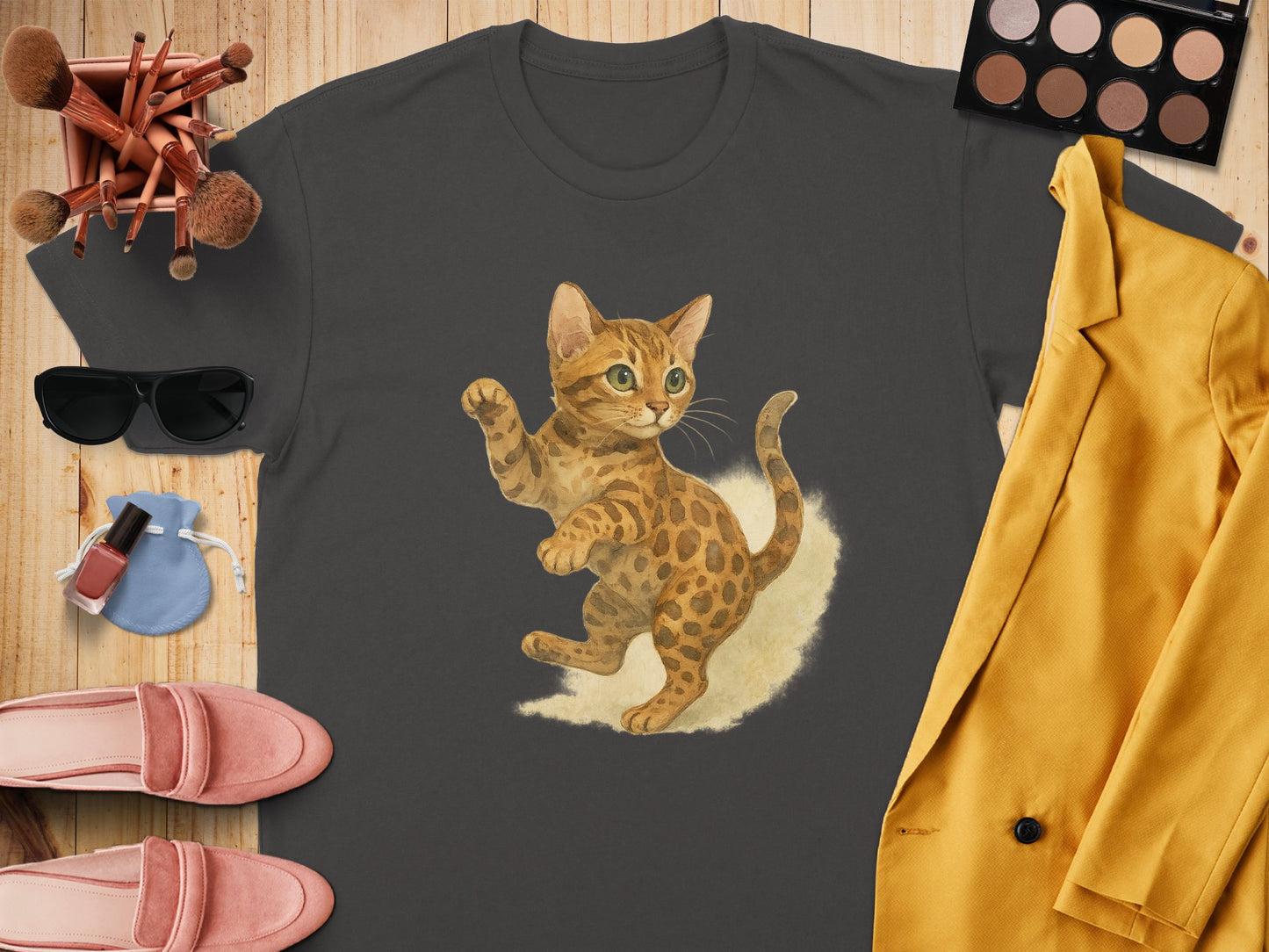 Adorable Playful Leopard Cub T Shirt Cute Animal Product