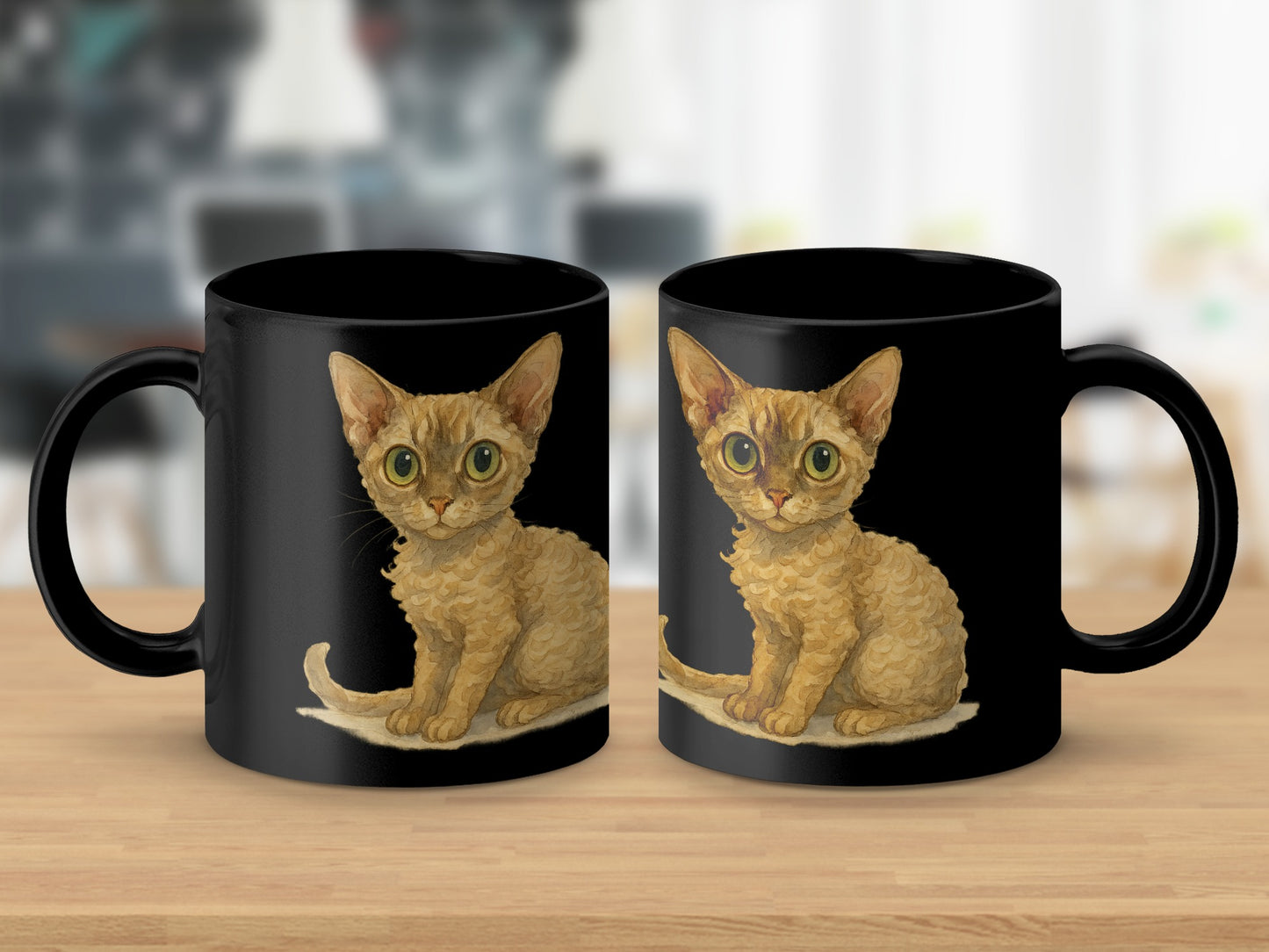 Adorable Cat Themed Coffee Mugs Set of Two product