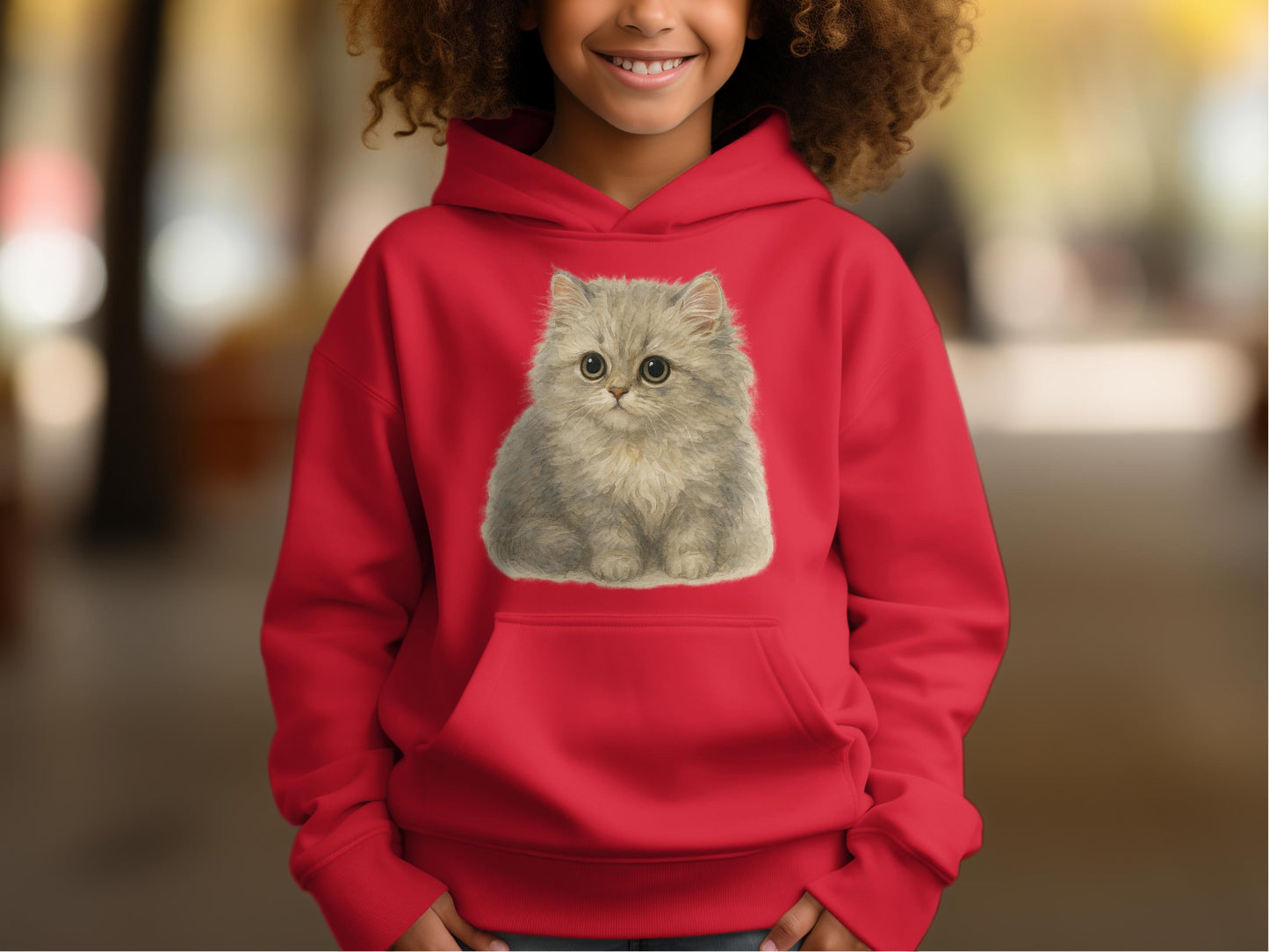 Cute Kitten Graphic Hoodie for Kids product