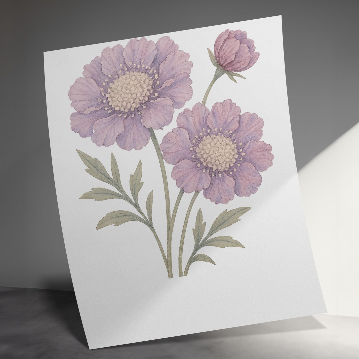 Purple Flower Art Print Wall Decor product type