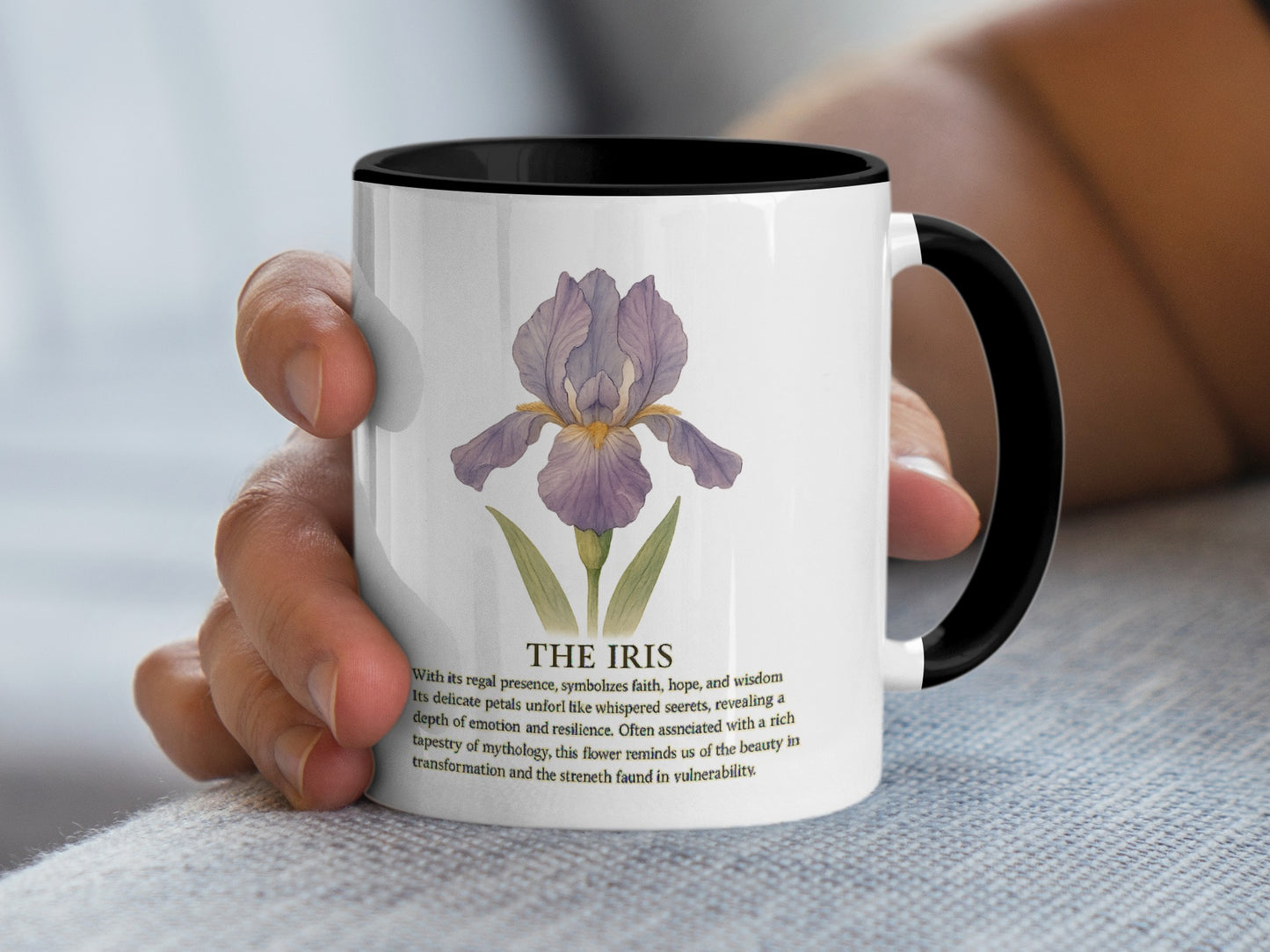 Iris Themed Personalized Ceramic Mug product type