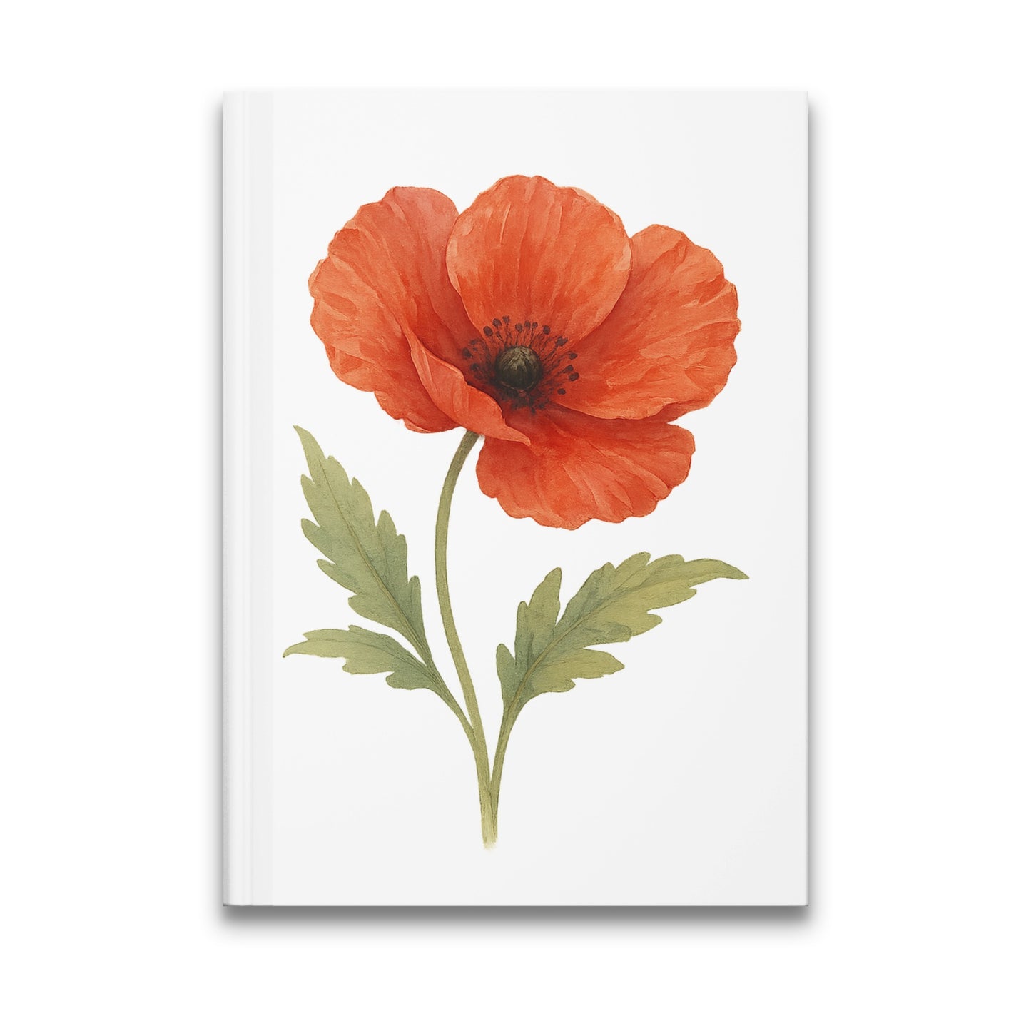 Vibrant Red Poppy Flower Cover Durable Notebook product
