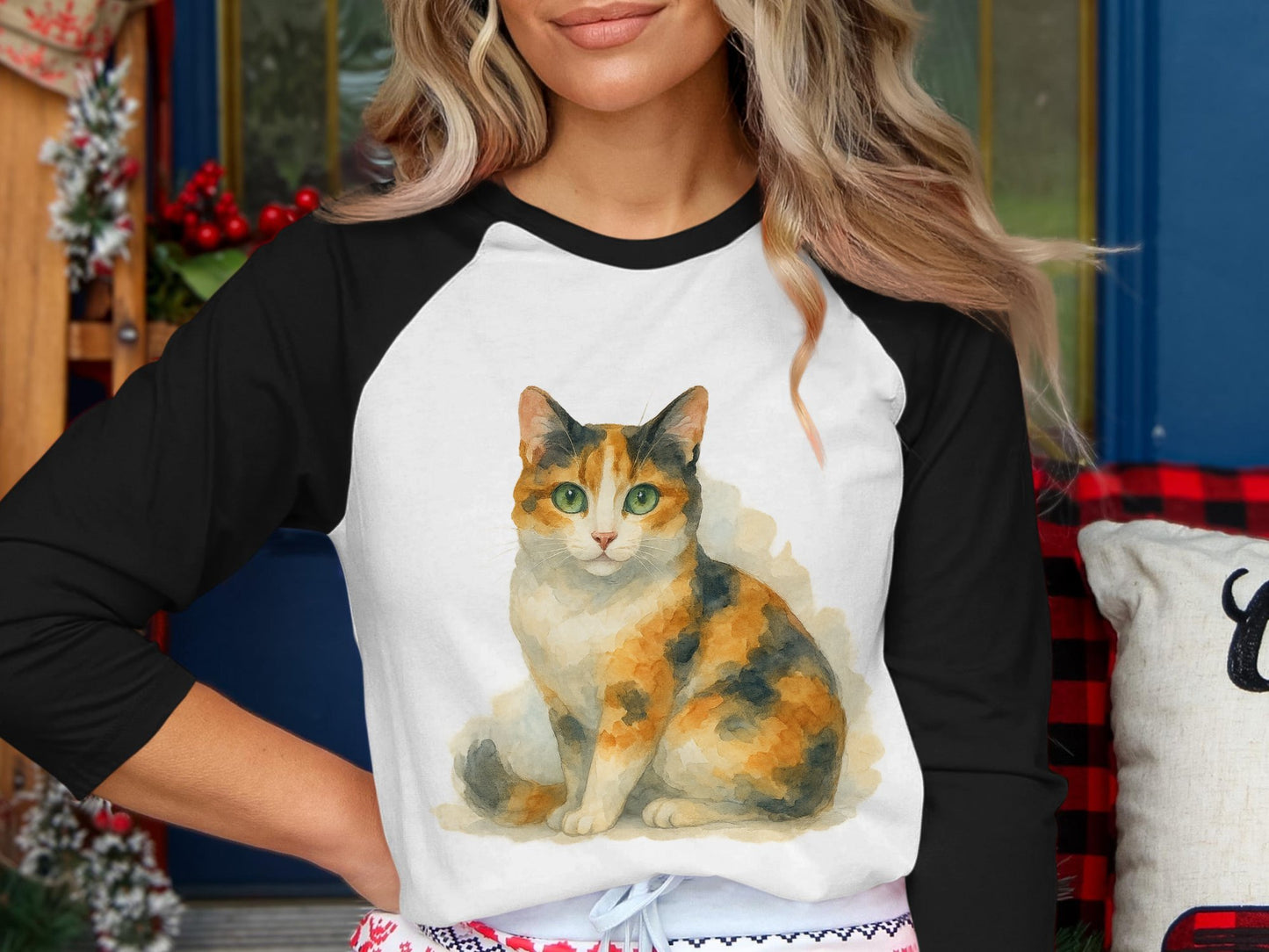 Cat Lover Art Print Long Sleeve Raglan Shirt product type
