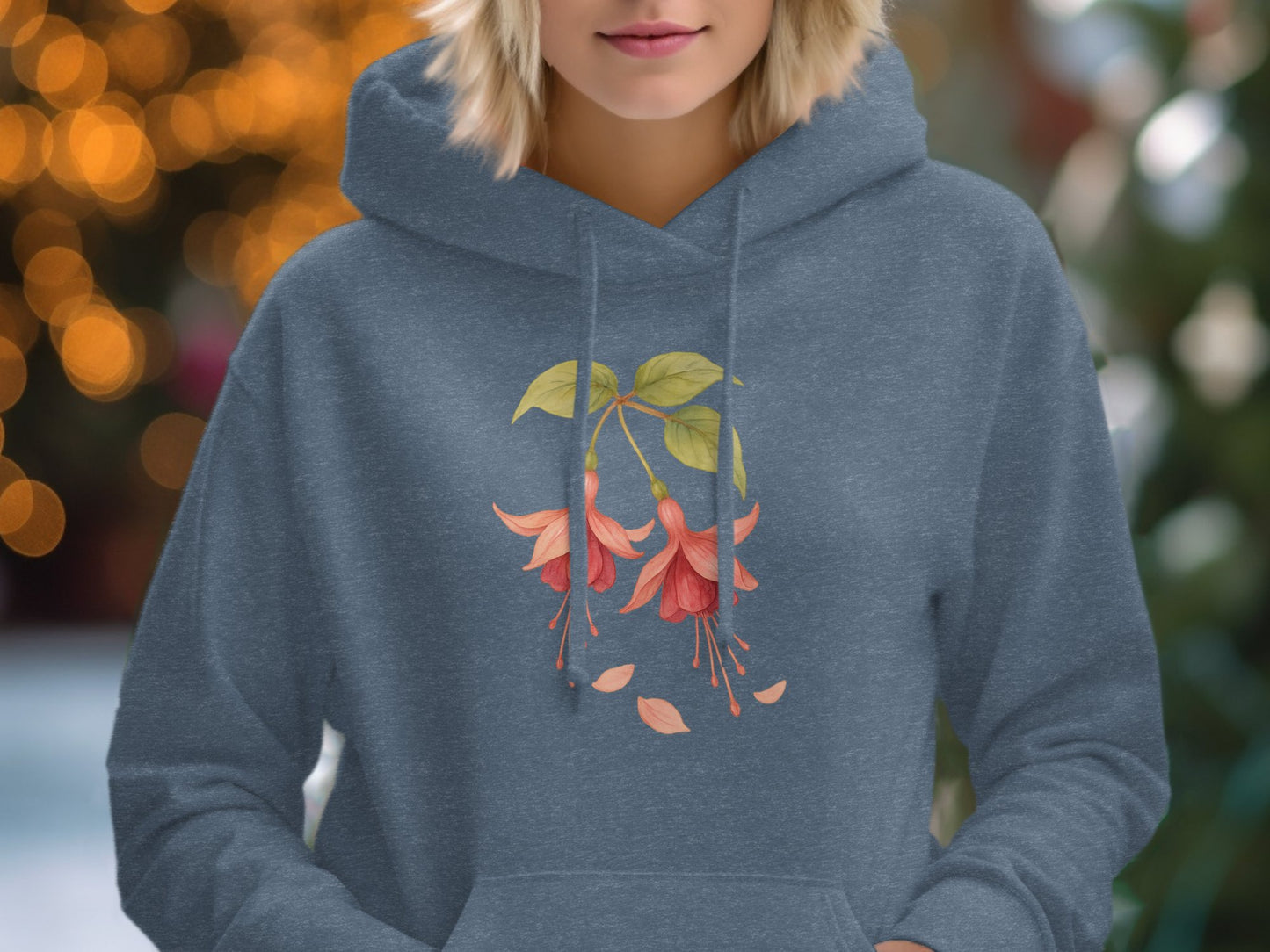 Elegant Floral Print Hoodie Perfect Casual Wear product