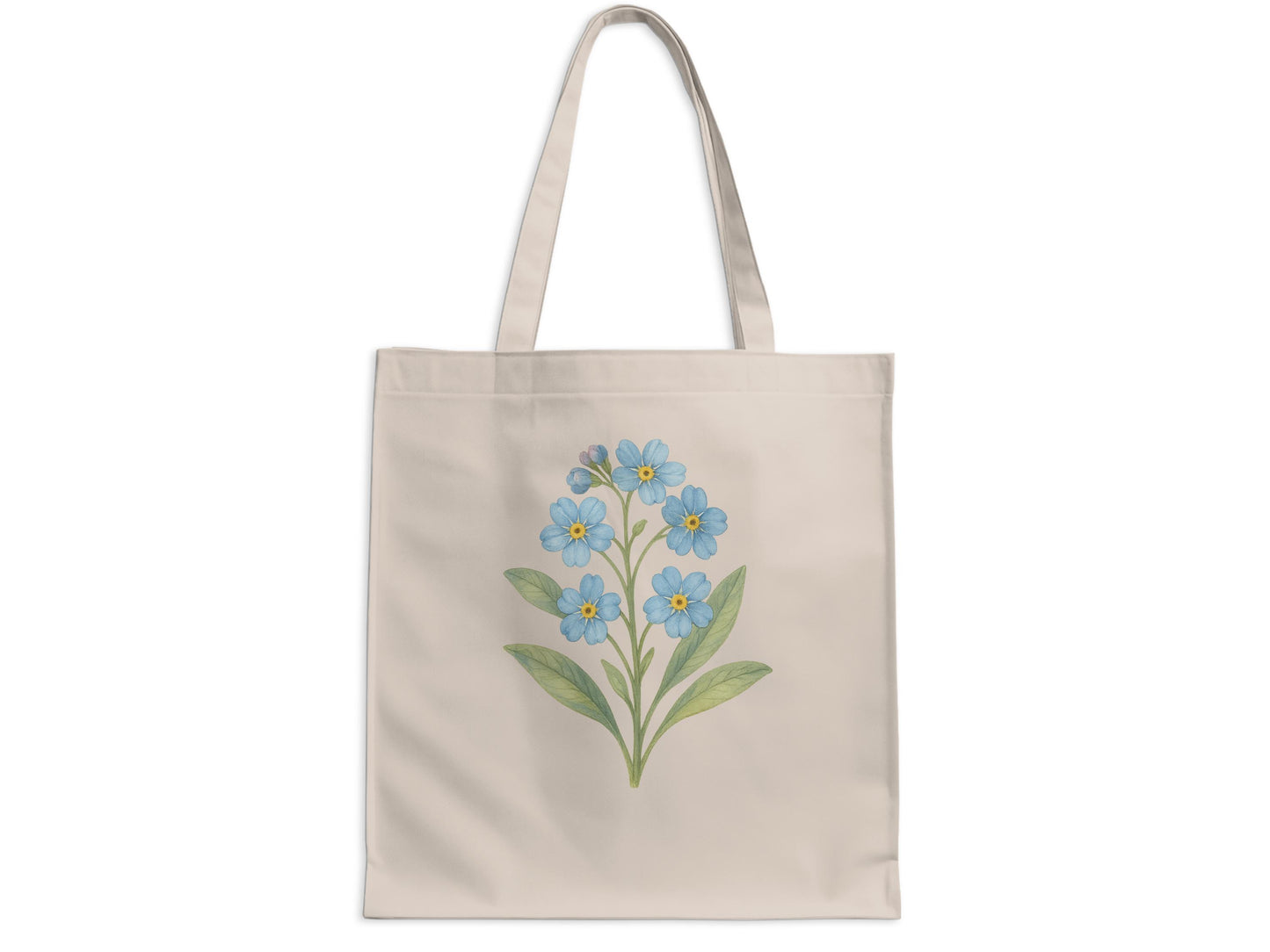 Beautiful Wild Blue Flower Design Tote Bag Product