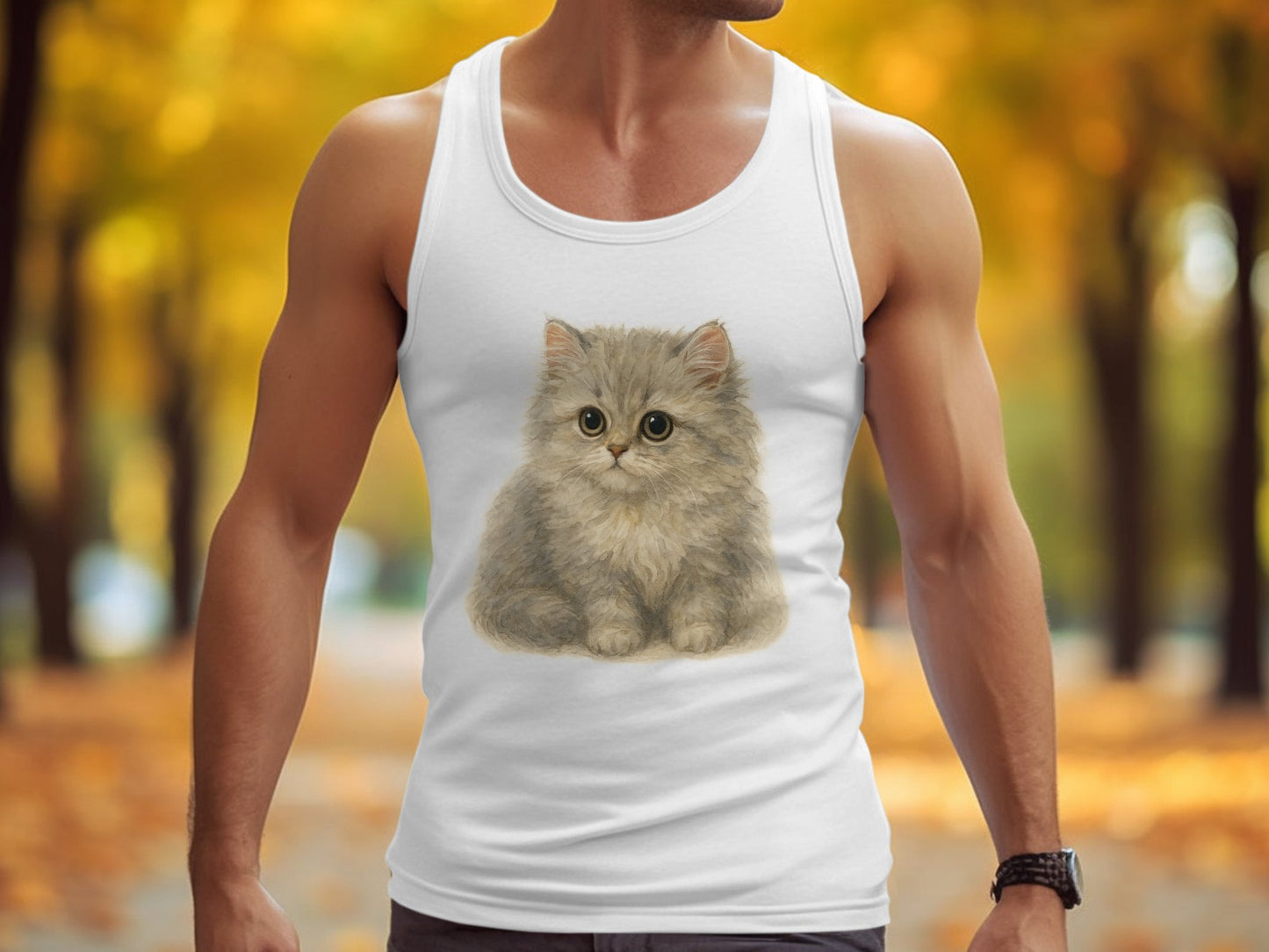 Fluffy Kitten Graphic Tank Top for Pet Lovers product type