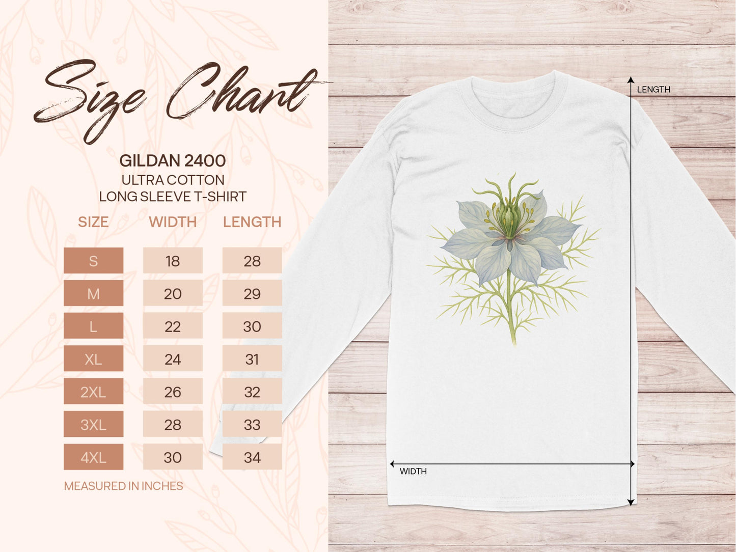Flower Illustration Graphic Long Sleeve T-Shirt product