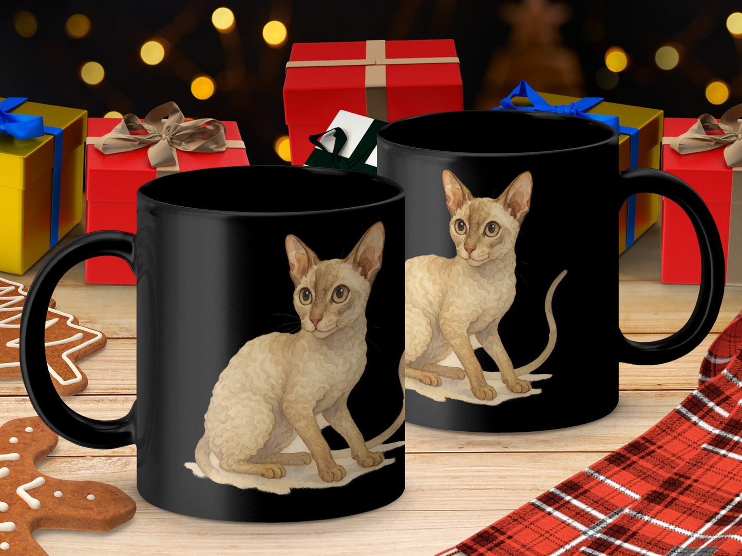 Cute Cat Design with Holiday Gifts Mug product