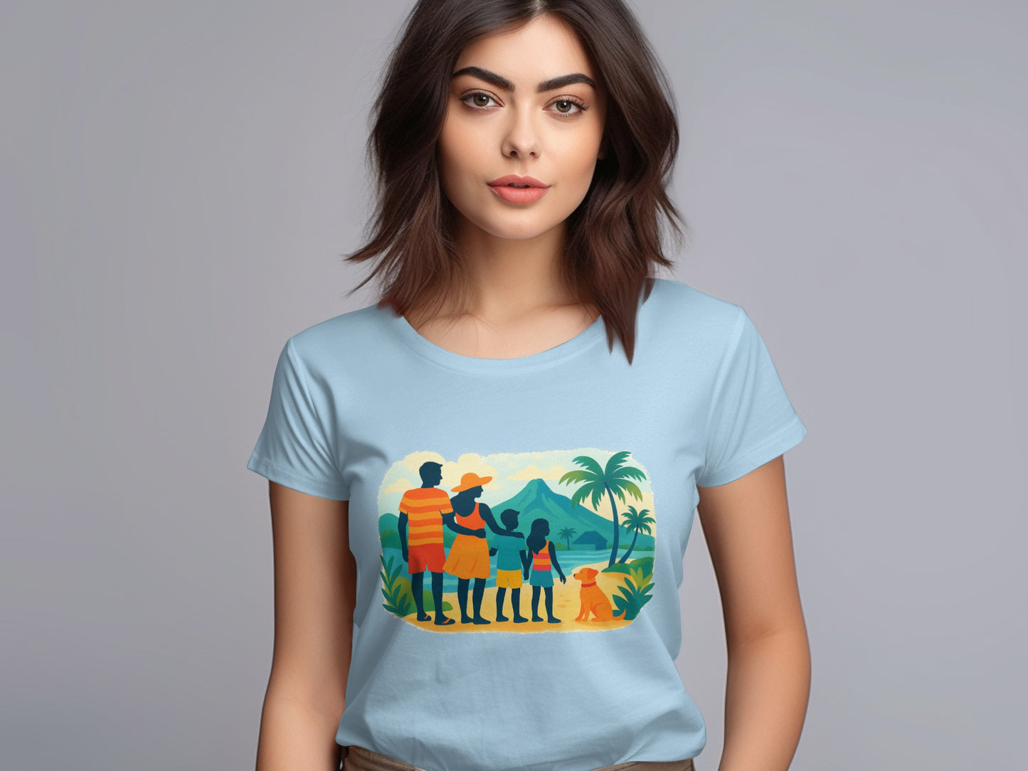 Scenic Family Tropical Vacation Graphic T-Shirt product