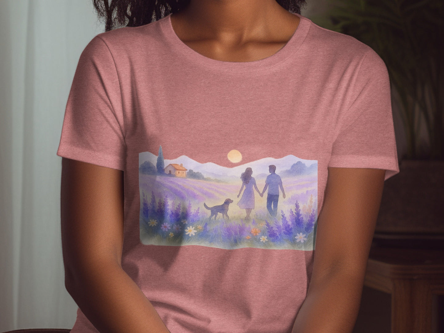 Sunset Love Artwork Printed Casual T-shirt product type