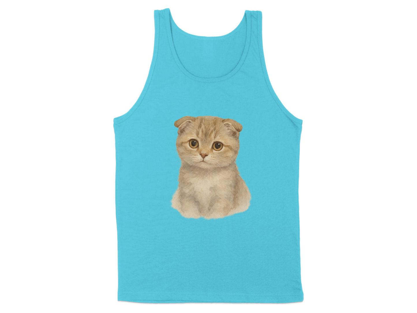 Cute Scottish Fold Kitten Graphic Tank Top product type