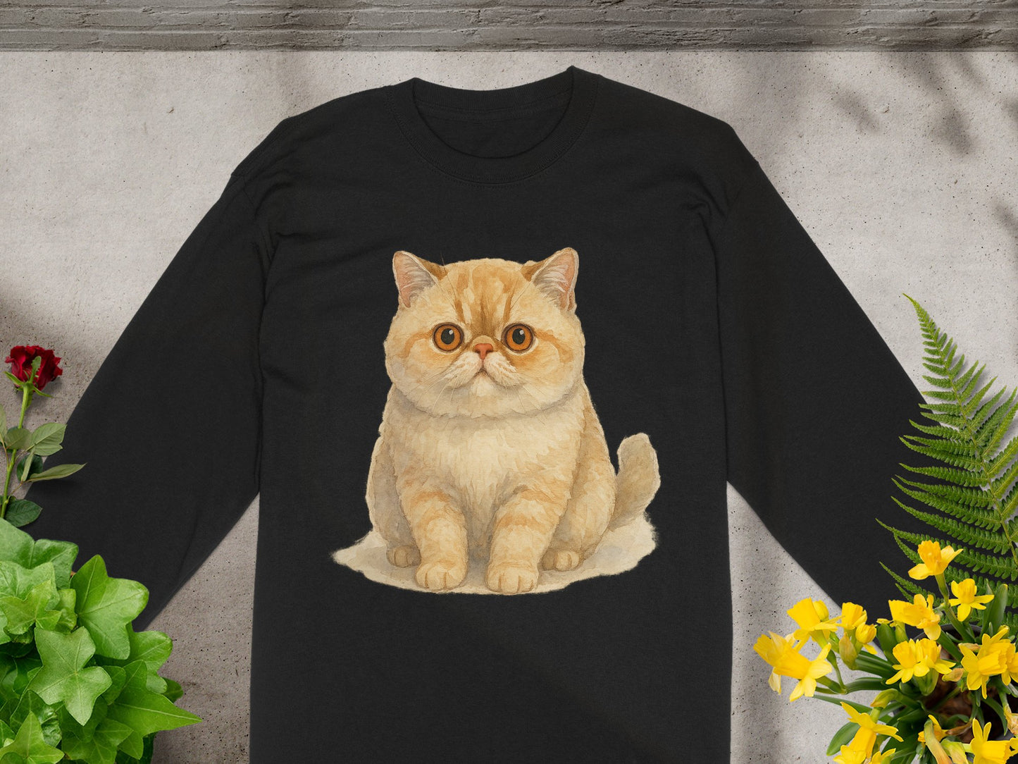 Cute Illustrated Cat Graphic Design Shirt product type