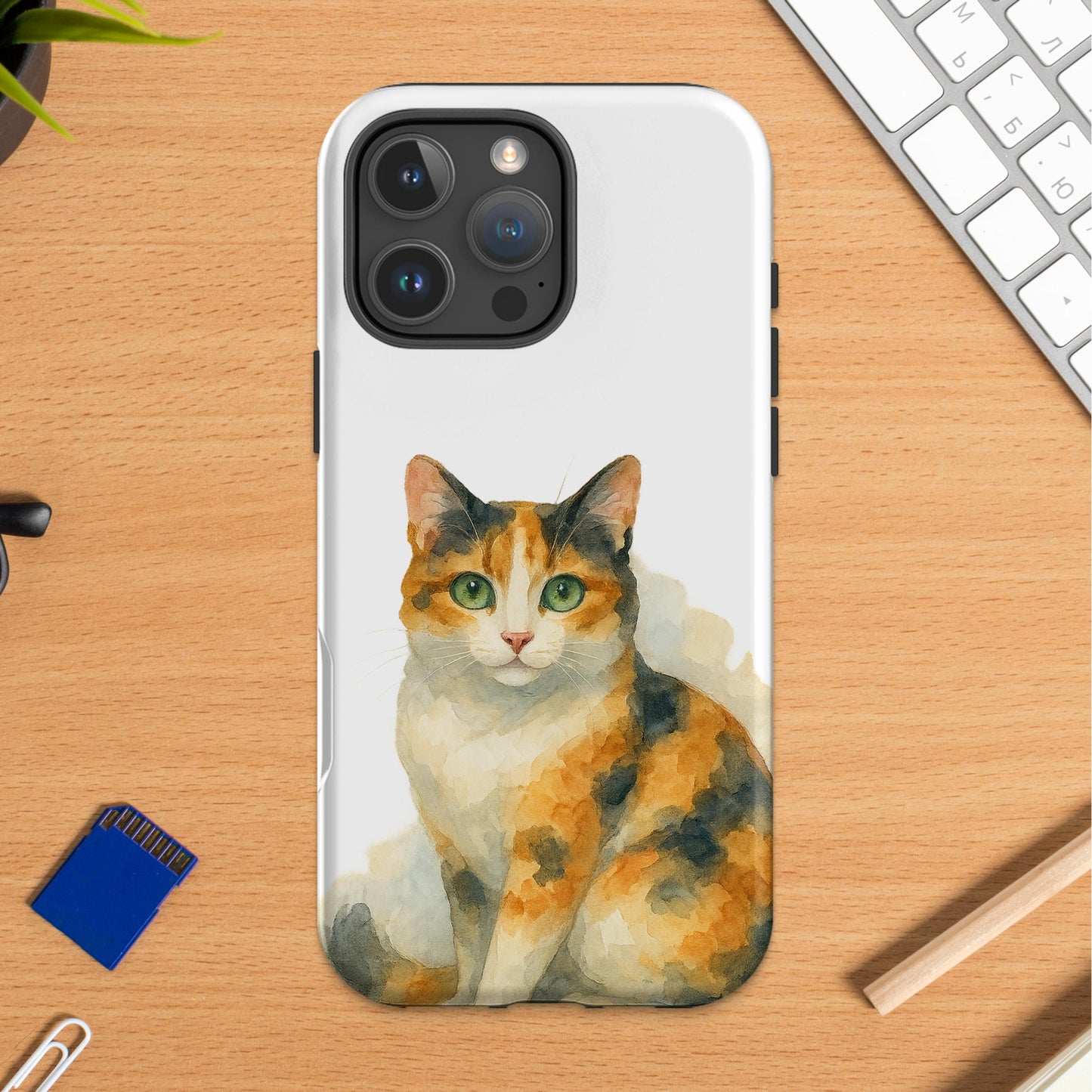 Colorful Artistic Cat Design Phone Case product