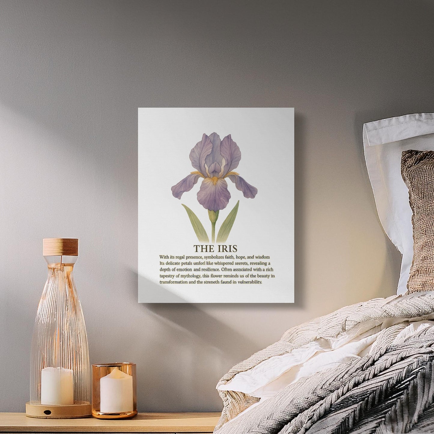 The Iris Flower Illustration Wrapped Canvas product