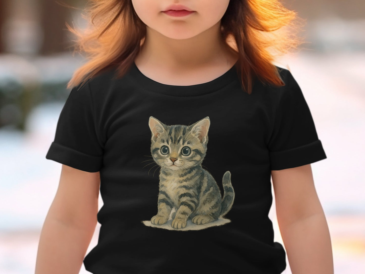 Cute Kitten Graphic T-Shirt for Children Fun product
