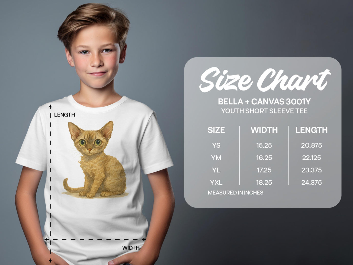 Cute Cat Printed Youth Short Sleeve Tee product type