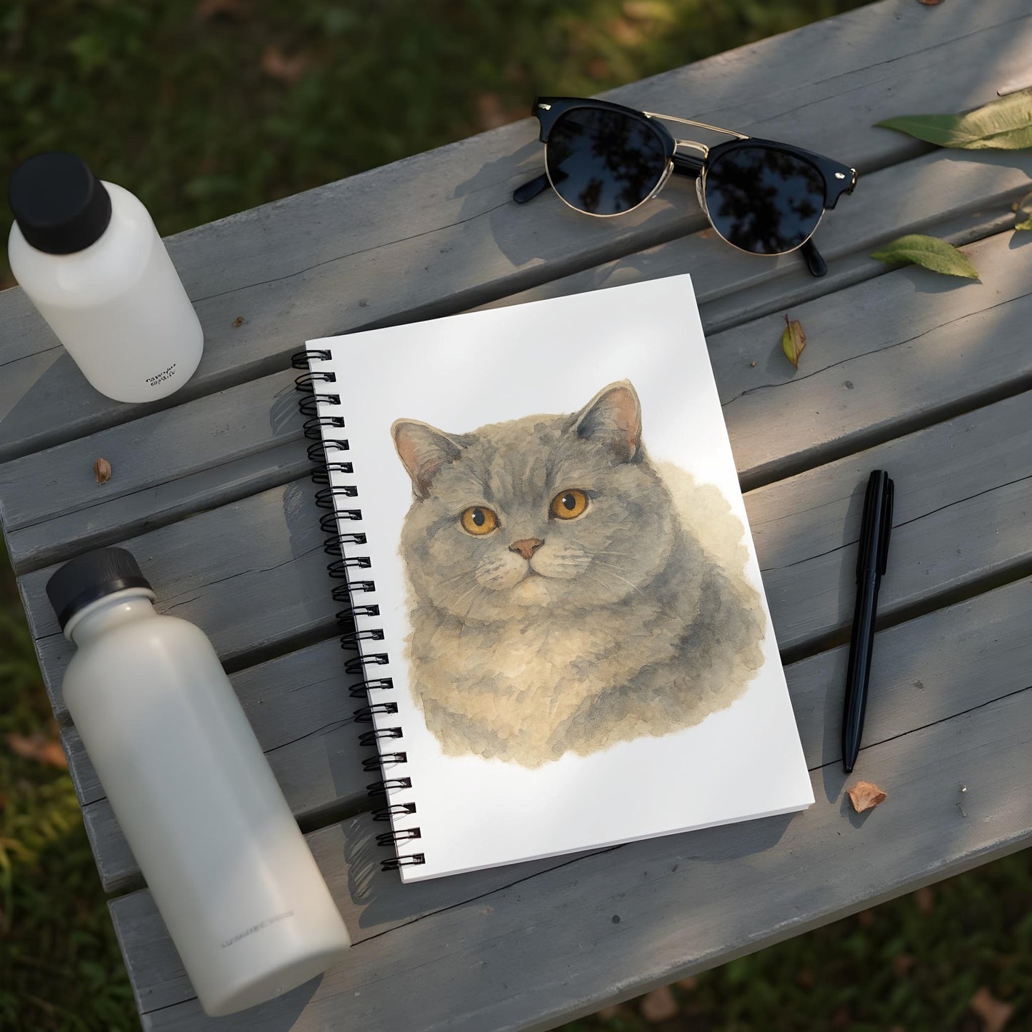Notebook with Artistic Cat Illustration product