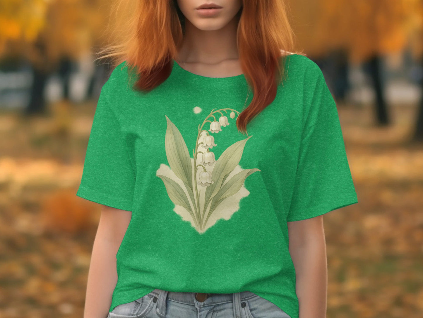 Vibrant Green Shirt with Artistic Floral Design product