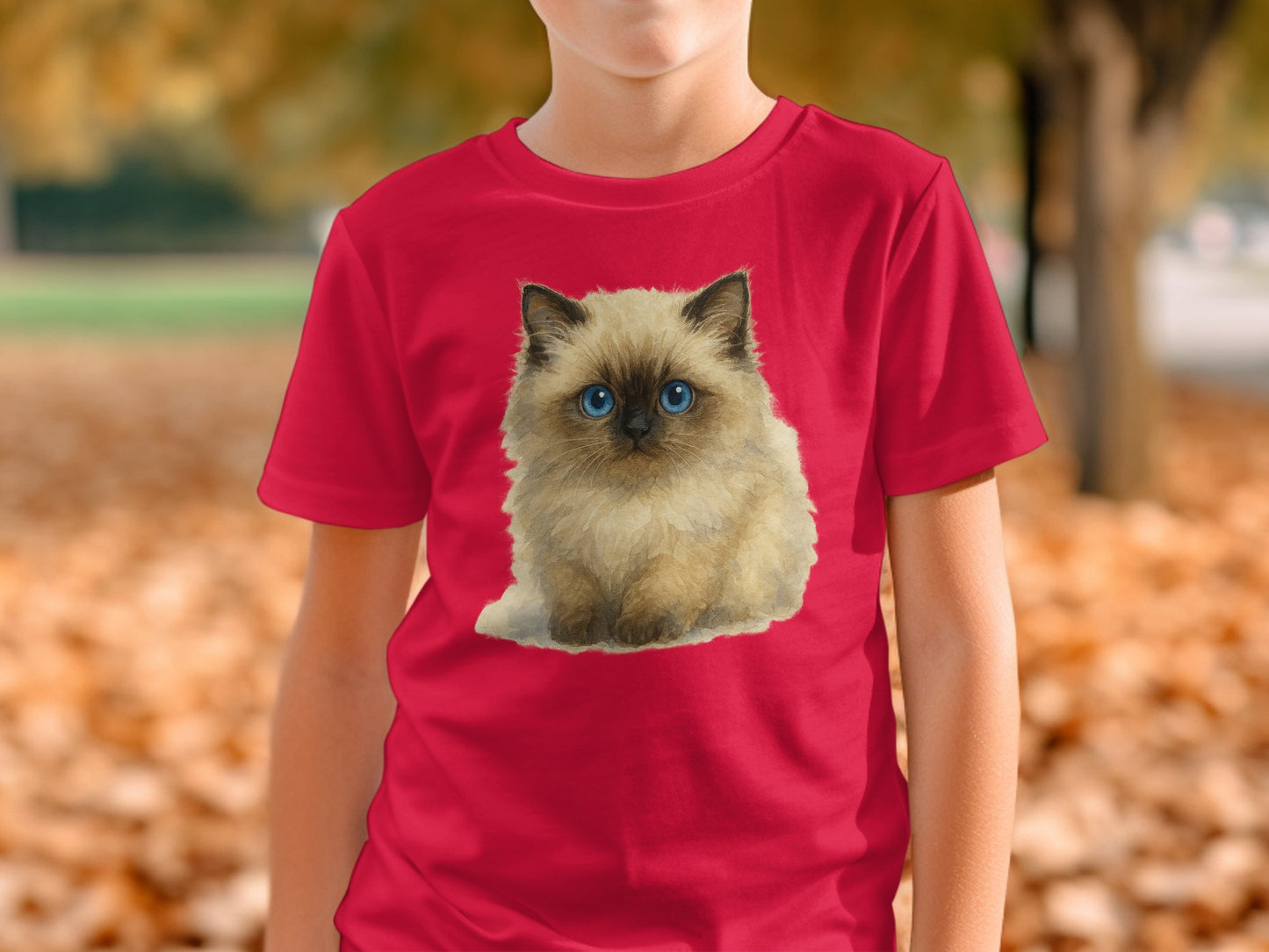 Adorable Kitten Design Red Shirt Perfect Gift Product