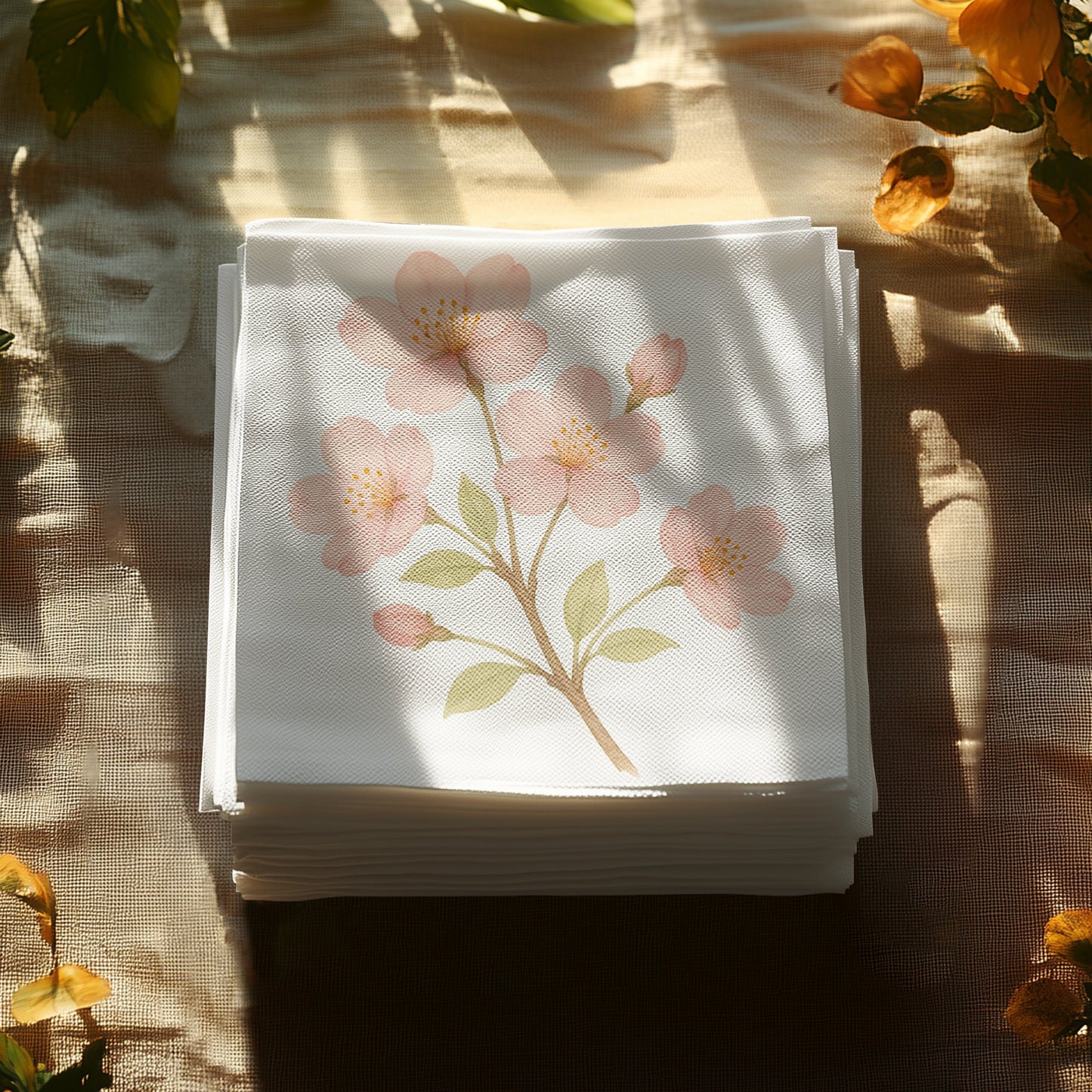 Elegant Floral Print Napkins for Your Dining Table product type