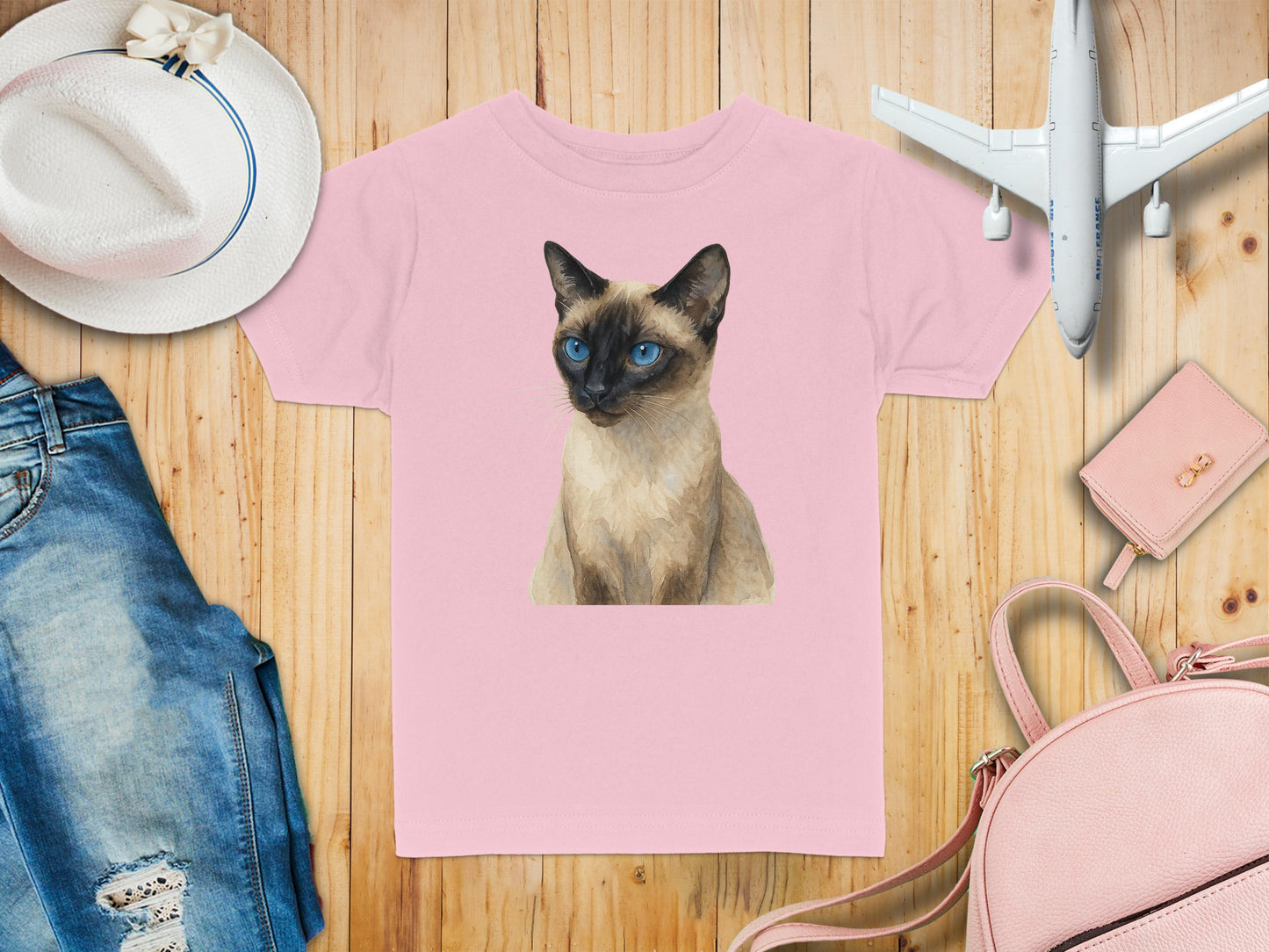 Siamese Cat Graphic Tee for Kids Custom T-shirt product type