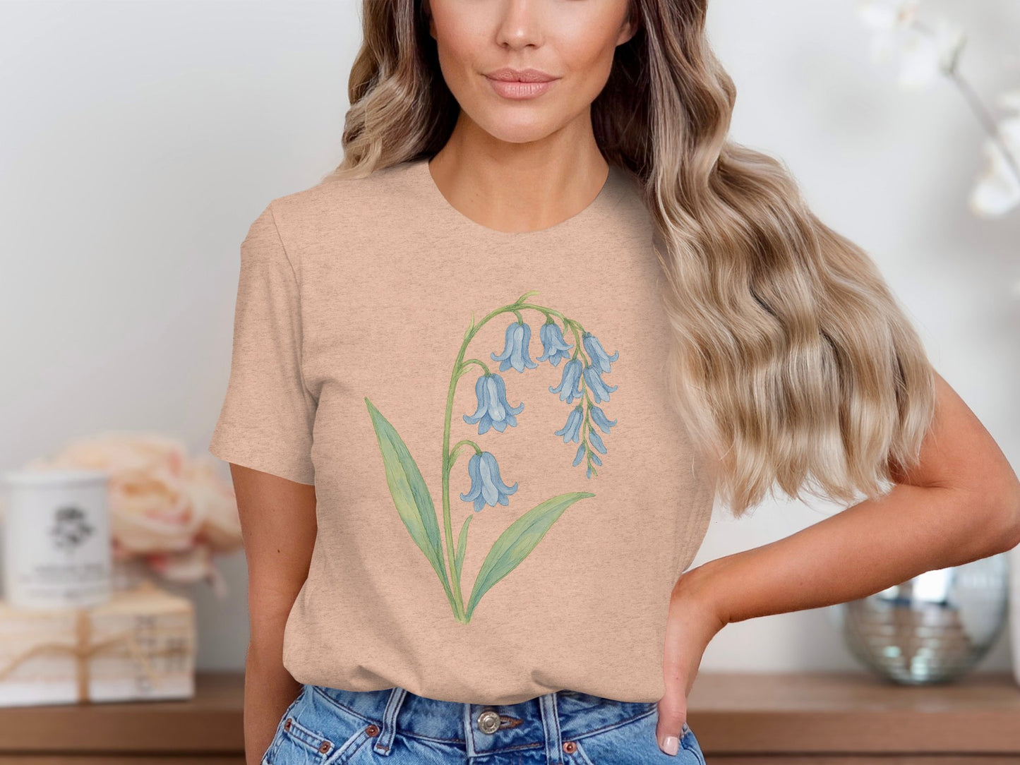 Bluebell Flower Print Casual T-Shirt product