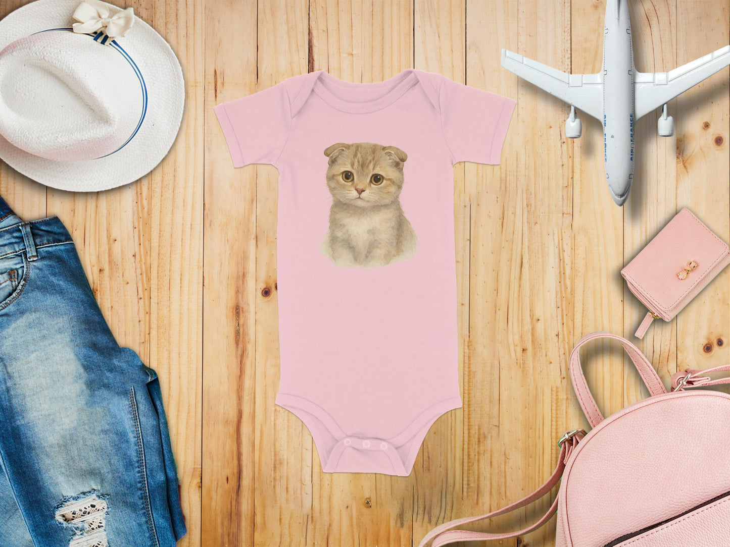Cute Little Kitten Print Baby Bodysuit product type