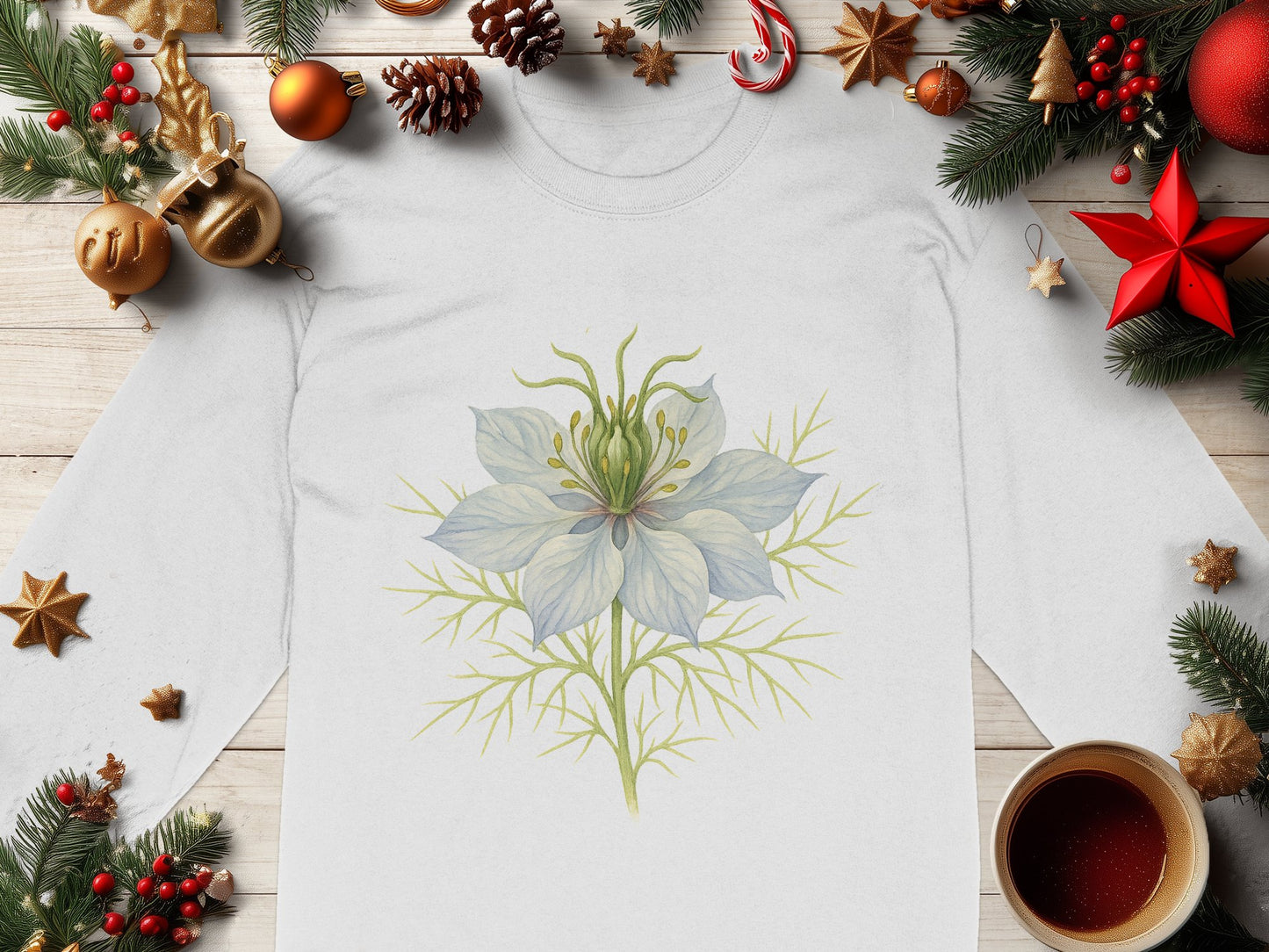 Floral Long Sleeve Christmas Themed Clothing product
