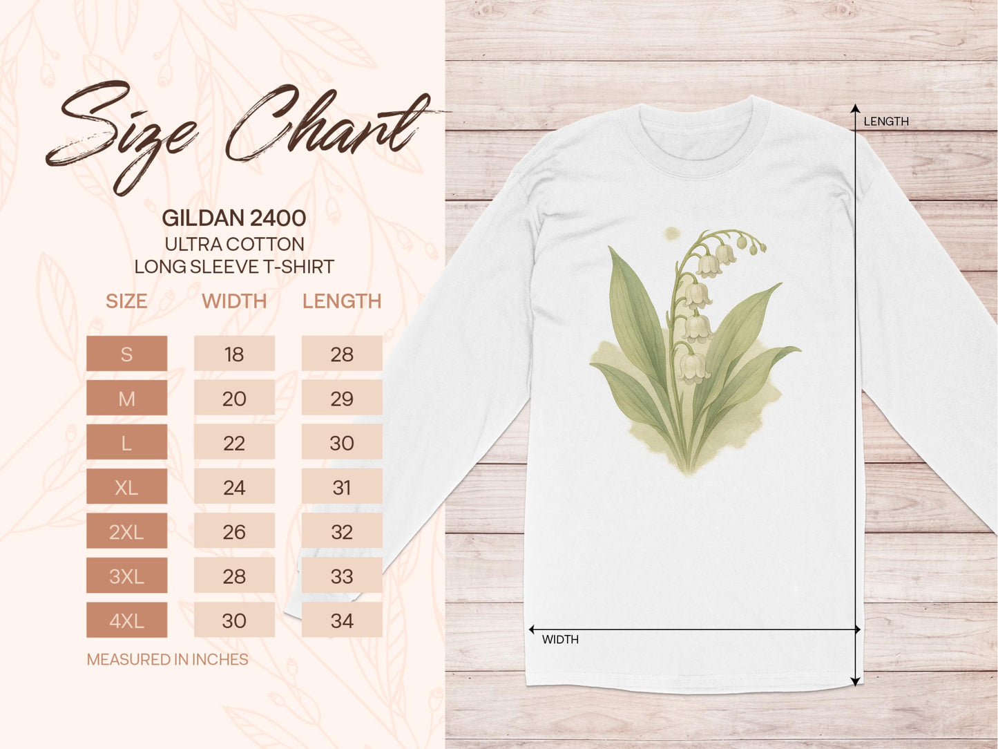 Botanical Lily Artwork Long Sleeve T-shirt product