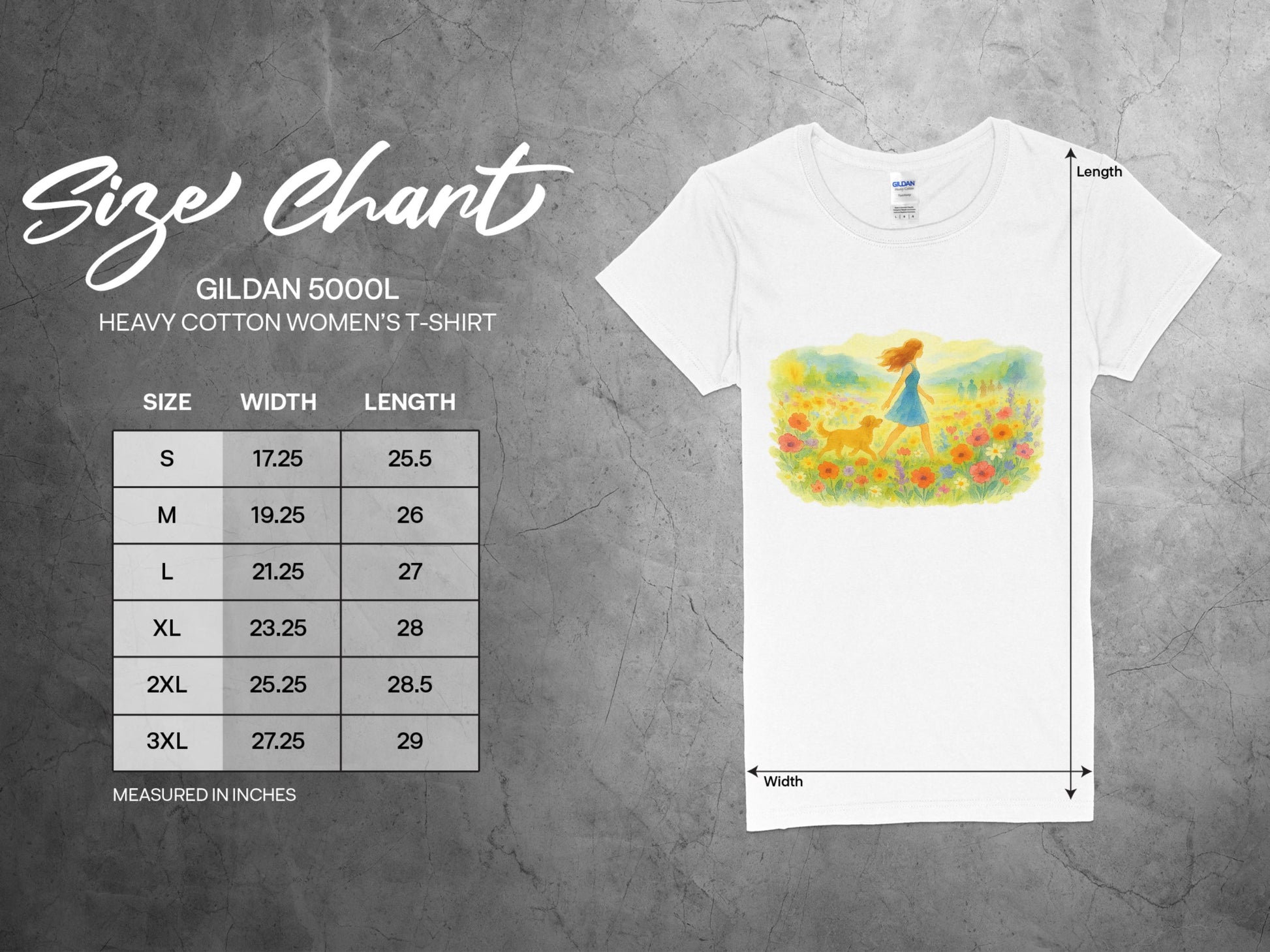 Scenic Flower Field Design Women's T-shirt