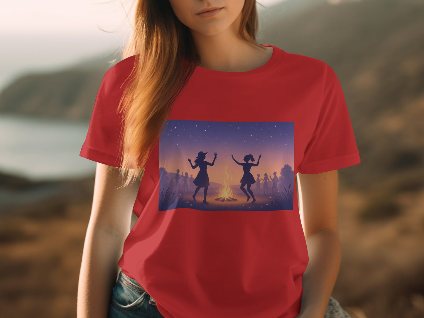 Dancing Silhouettes Under Starry Sky T-shirt product type